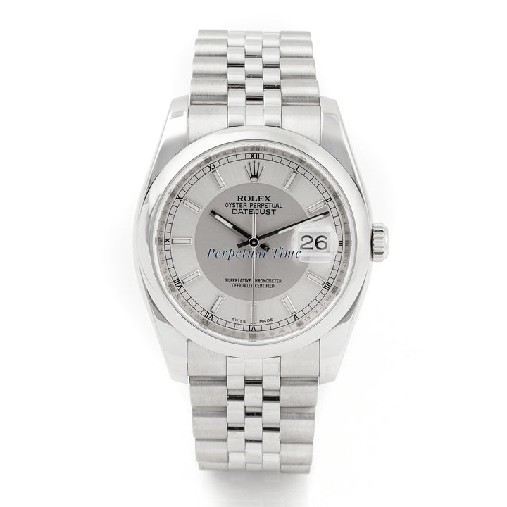 Rolex Datejust 36 Tuxedo Dial Dial on Jubilee band 116200 Card
