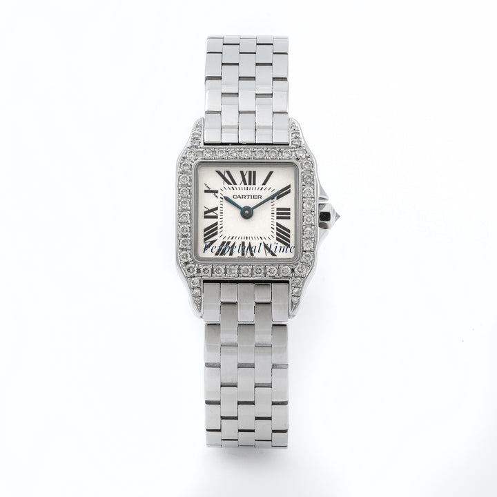 Cartier Santos Demoiselle 20x28 mm Stainless Steel 2698 White Dial | Roman Numerals hour markers, Smooth bezel