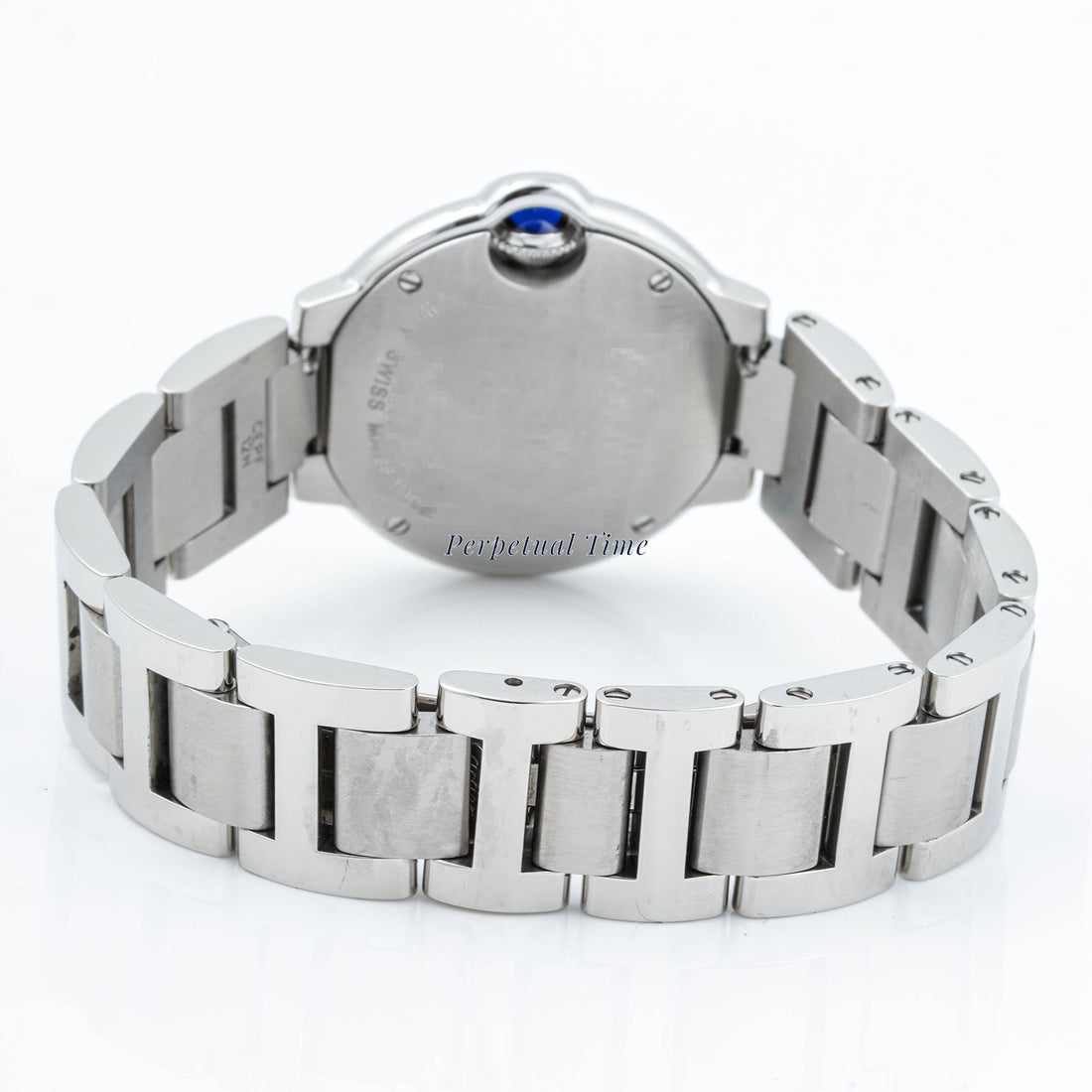 Cartier Ballon Bleu 28 mm Stainless Steel 3006 Silver Dial | Roman Numerals hour markers, Smooth bezel
