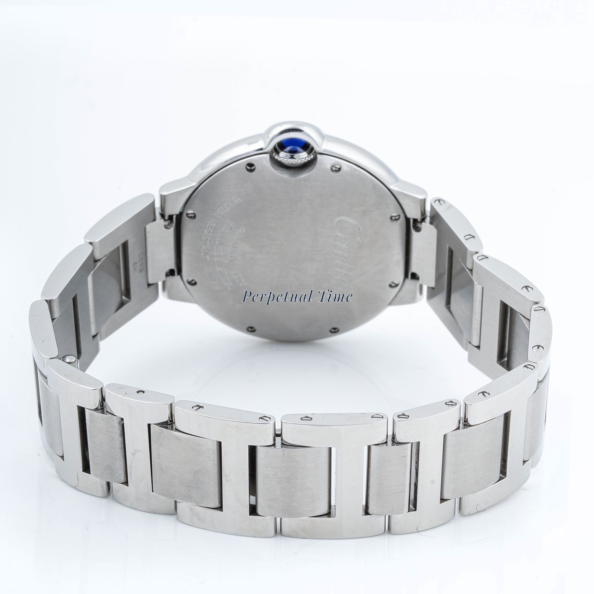Cartier Ballon Bleu 28 mm Stainless Steel 3006 Silver Dial | Roman Numerals hour markers, Smooth bezel