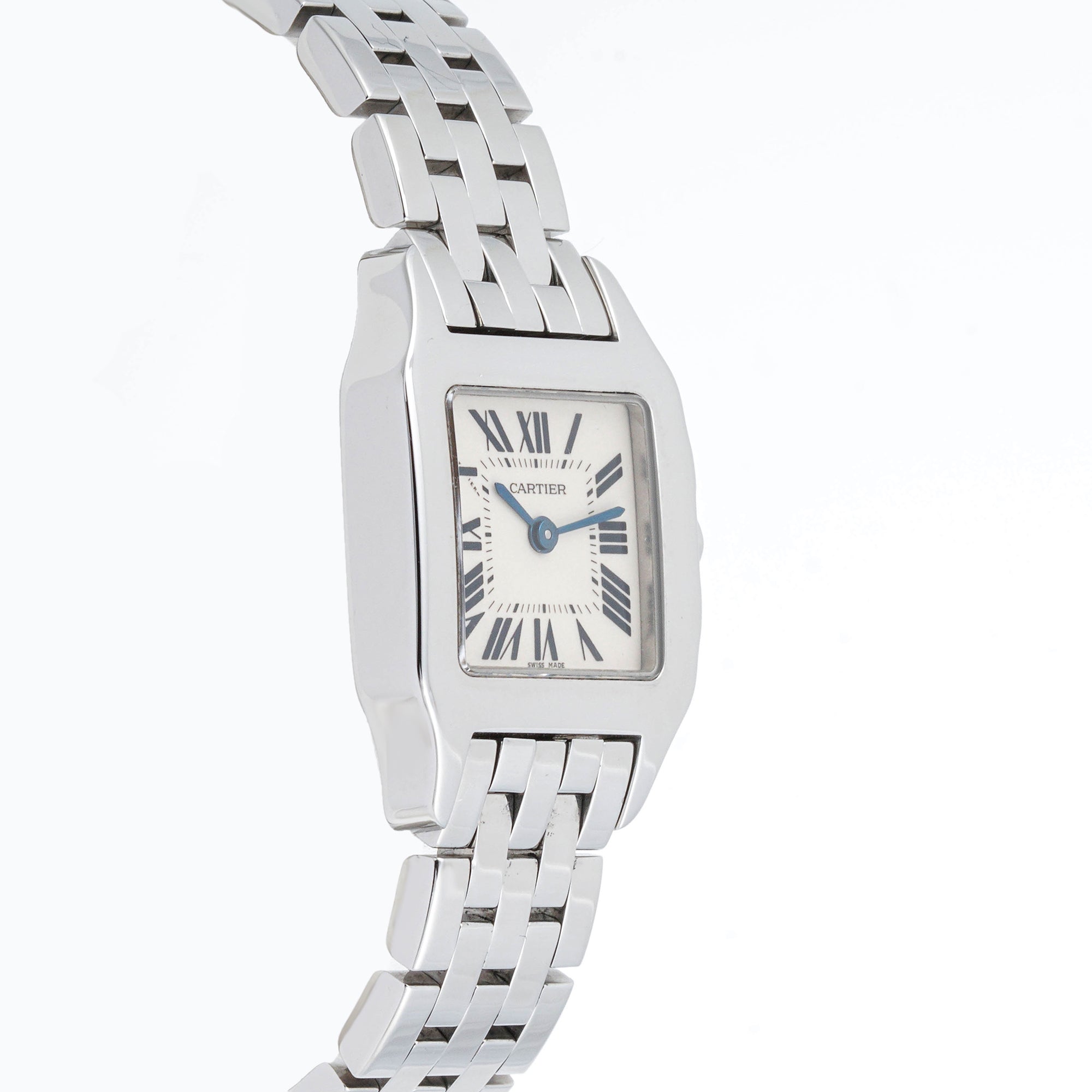 Cartier Santos Demoiselle 20x28 mm Stainless Steel 2698 Off-White Dial | Roman Numerals hour markers, Smooth bezel