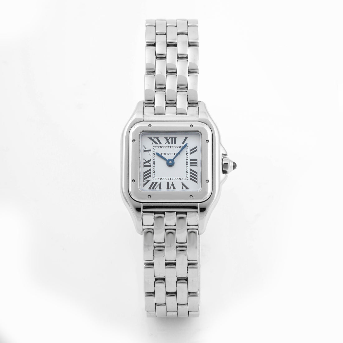 Cartier Panthère 23x30 mm Stainless Steel 4022 Off-White Dial | Roman Numerals hour markers, Smooth bezel