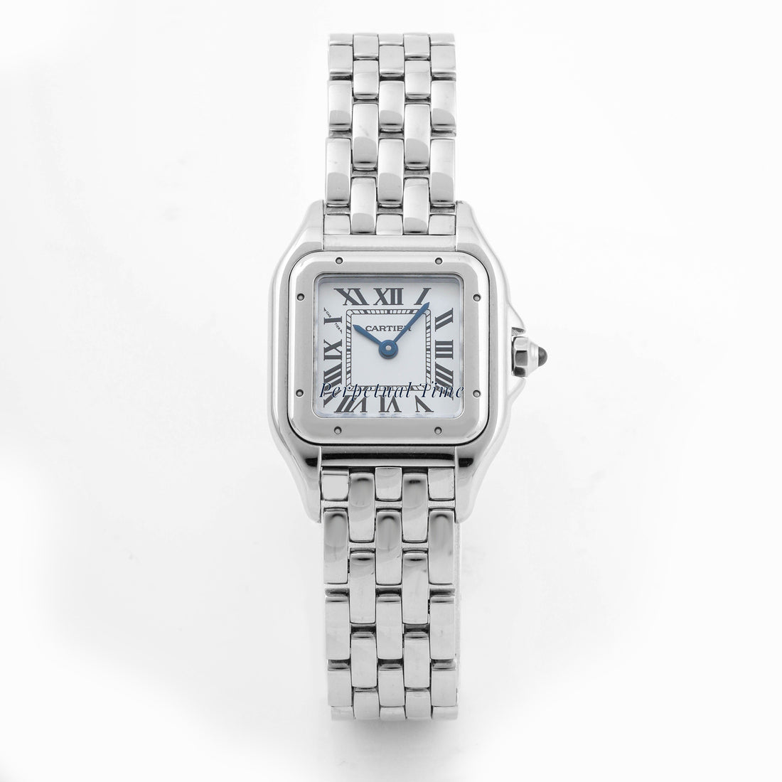Cartier Panthère 23x30 mm Stainless Steel 4022 Off-White Dial | Roman Numerals hour markers, Smooth bezel