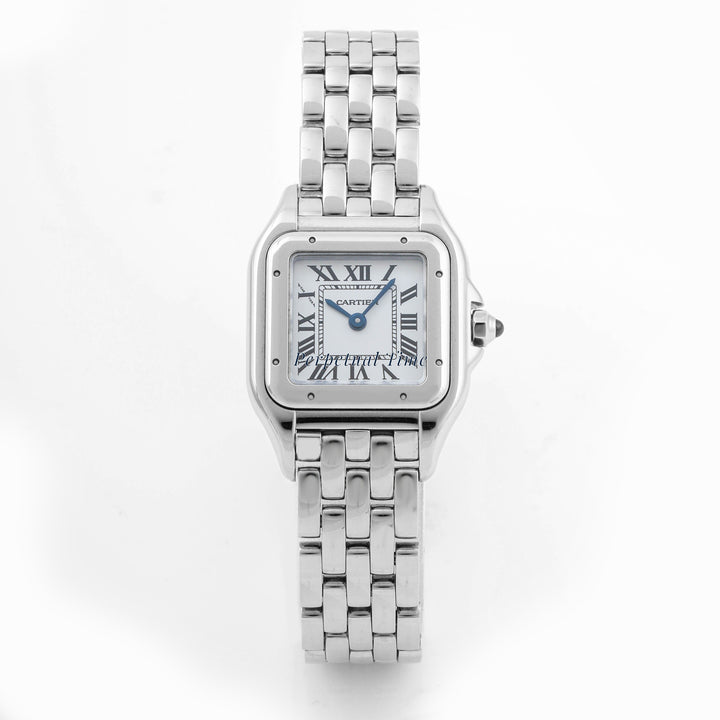 Cartier Panthère 23x30 mm Stainless Steel 4022 Off-White Dial | Roman Numerals hour markers, Smooth bezel