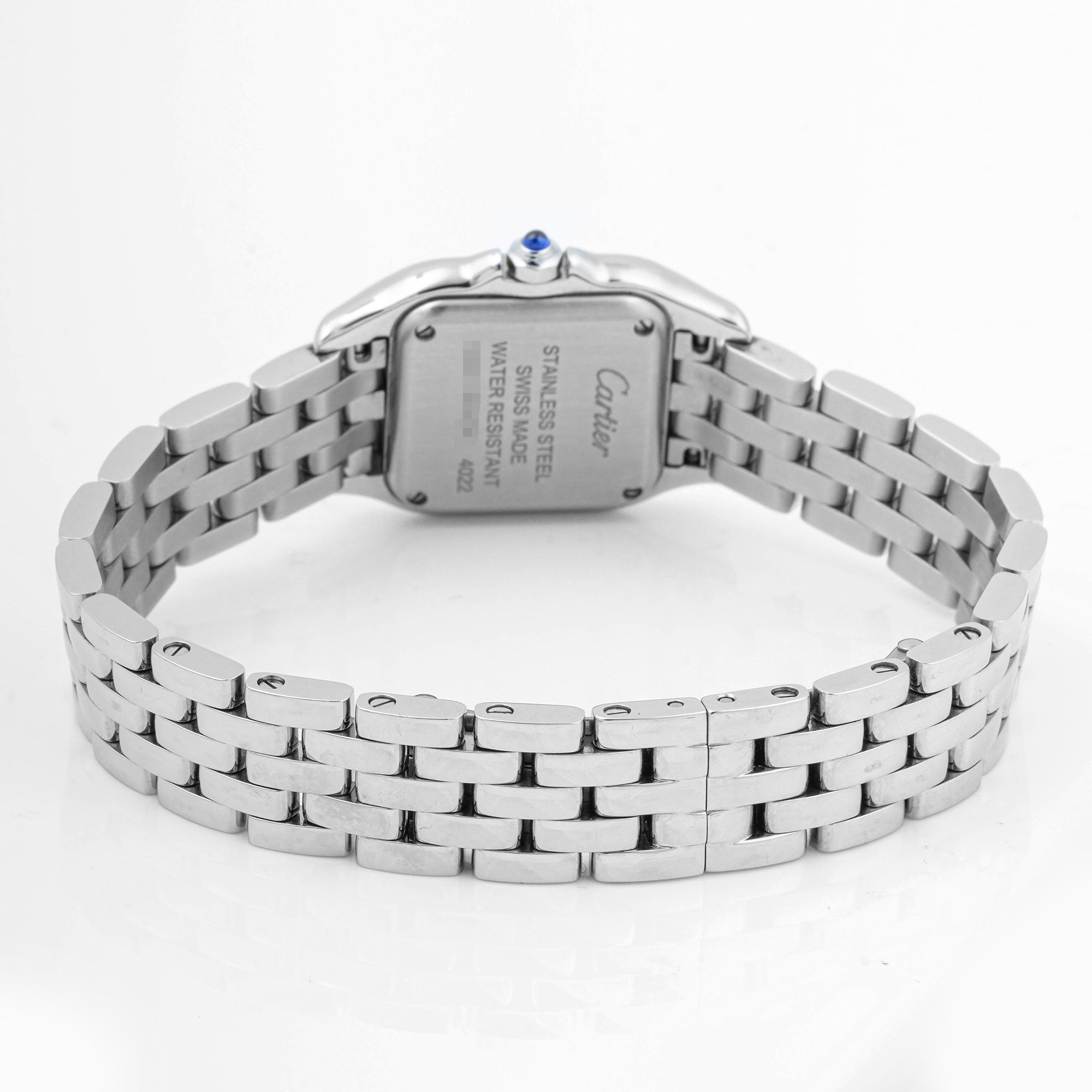 Cartier Panthère 23x30 mm Stainless Steel 4022 Off-White Dial | Roman Numerals hour markers, Smooth bezel