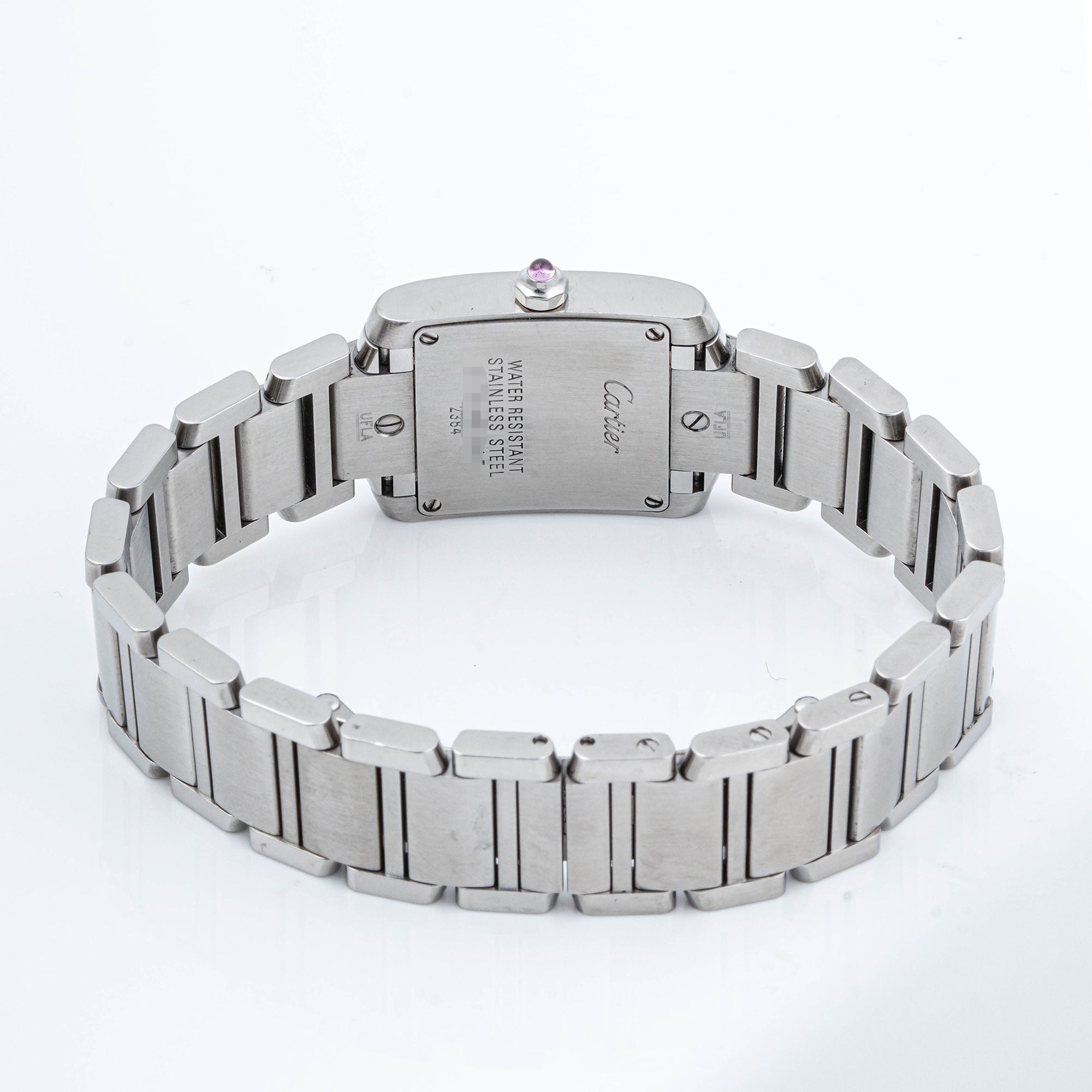 Cartier Tank Française 20x25mm Stainless Steel & Yellow Gold 2384 Mother of Pearl Dial | Roman Numerals hour markers, Smooth bezel