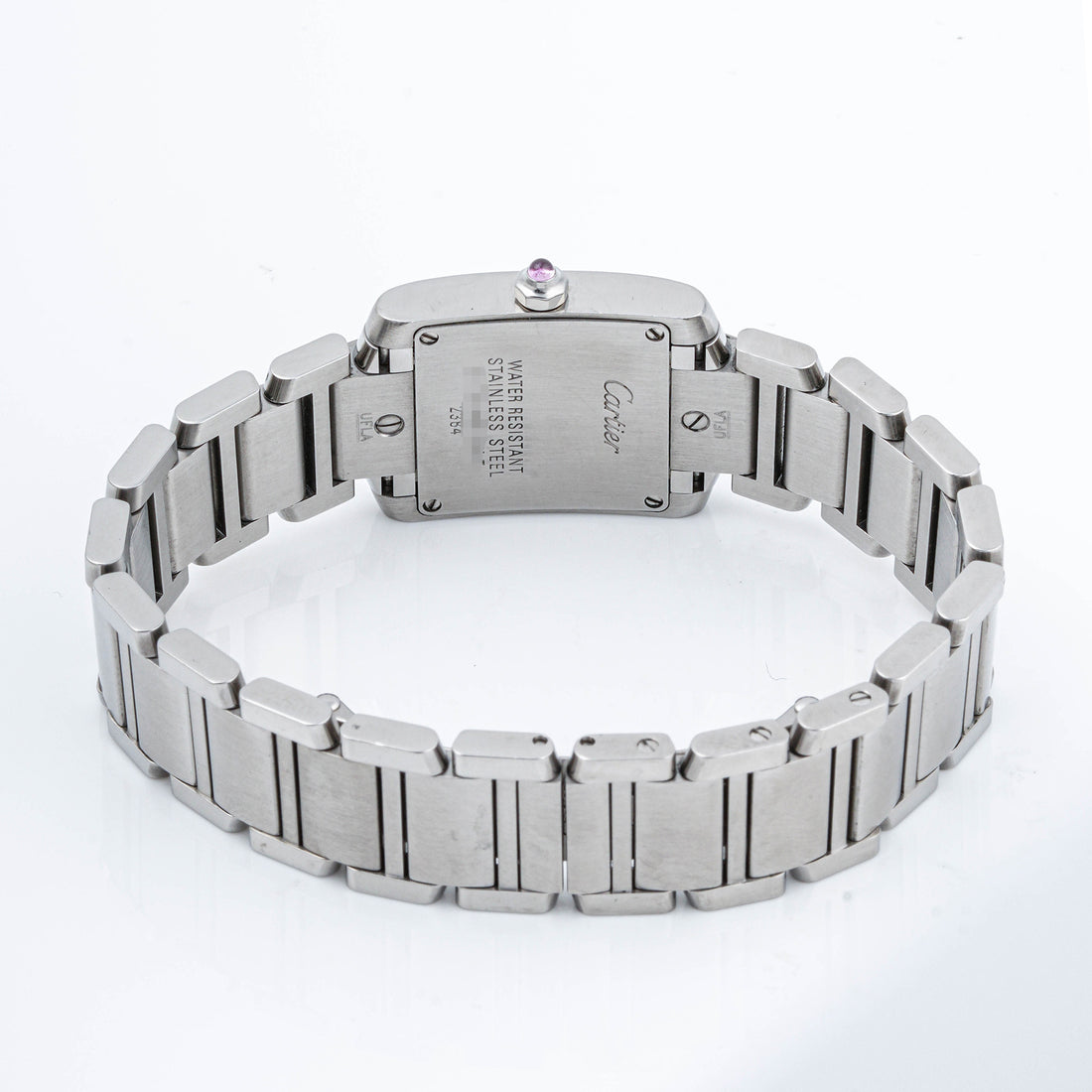 Cartier Tank Française 20x25mm Stainless Steel & Yellow Gold 2384 Mother of Pearl Dial | Roman Numerals hour markers, Smooth bezel