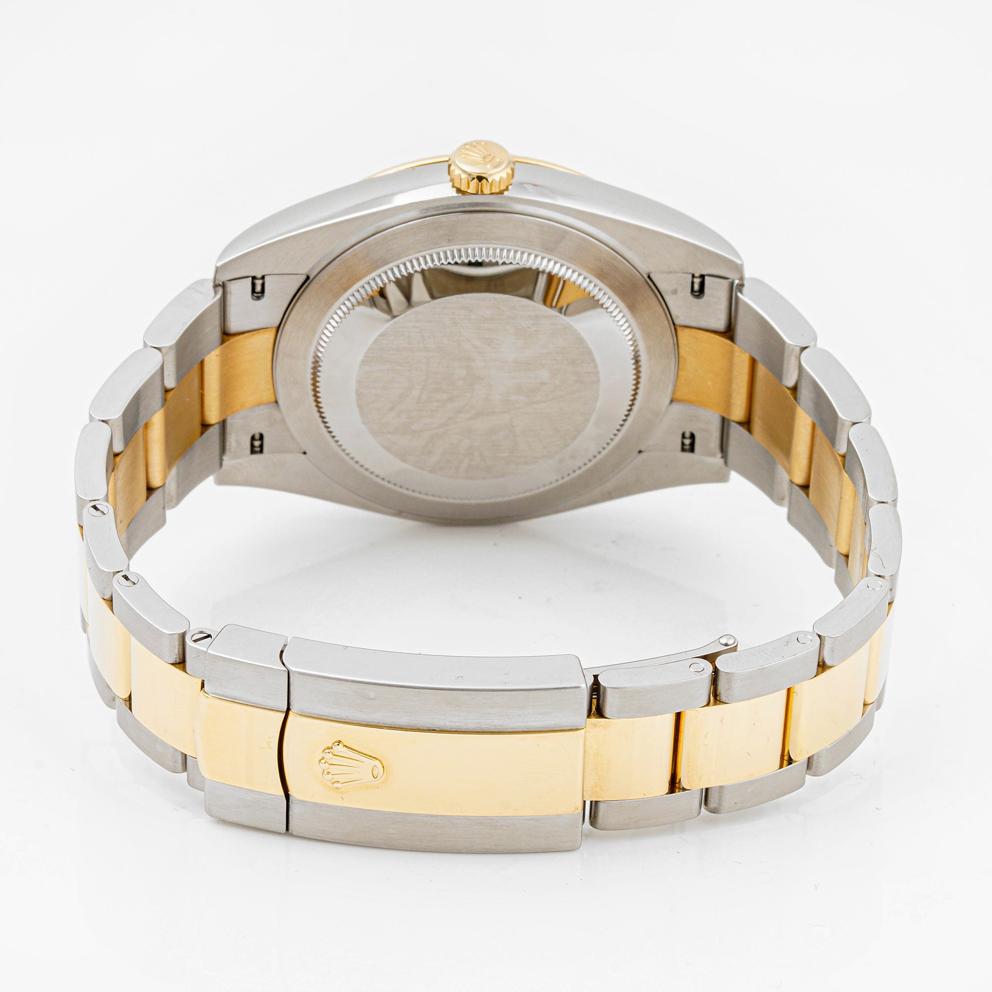 Rolex Datejust  41mm Stainless Steel & Yellow Gold 126333 Black Dial | Index hour markers, Fluted bezel