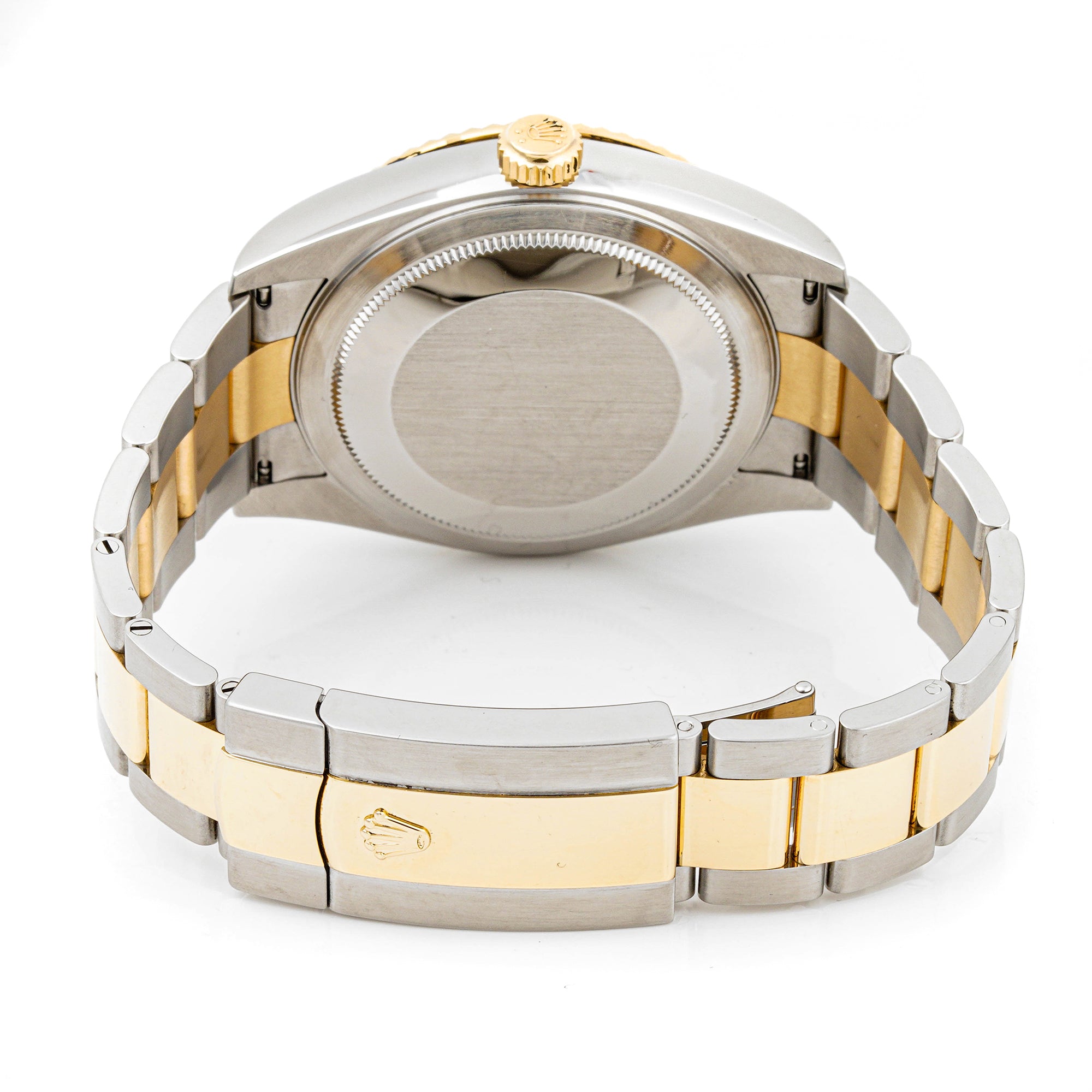 Rolex Sky-Dweller 42mm Stainless Steel & Yellow Gold 326933 Champagne Dial | Index hour markers, Fluted bezel