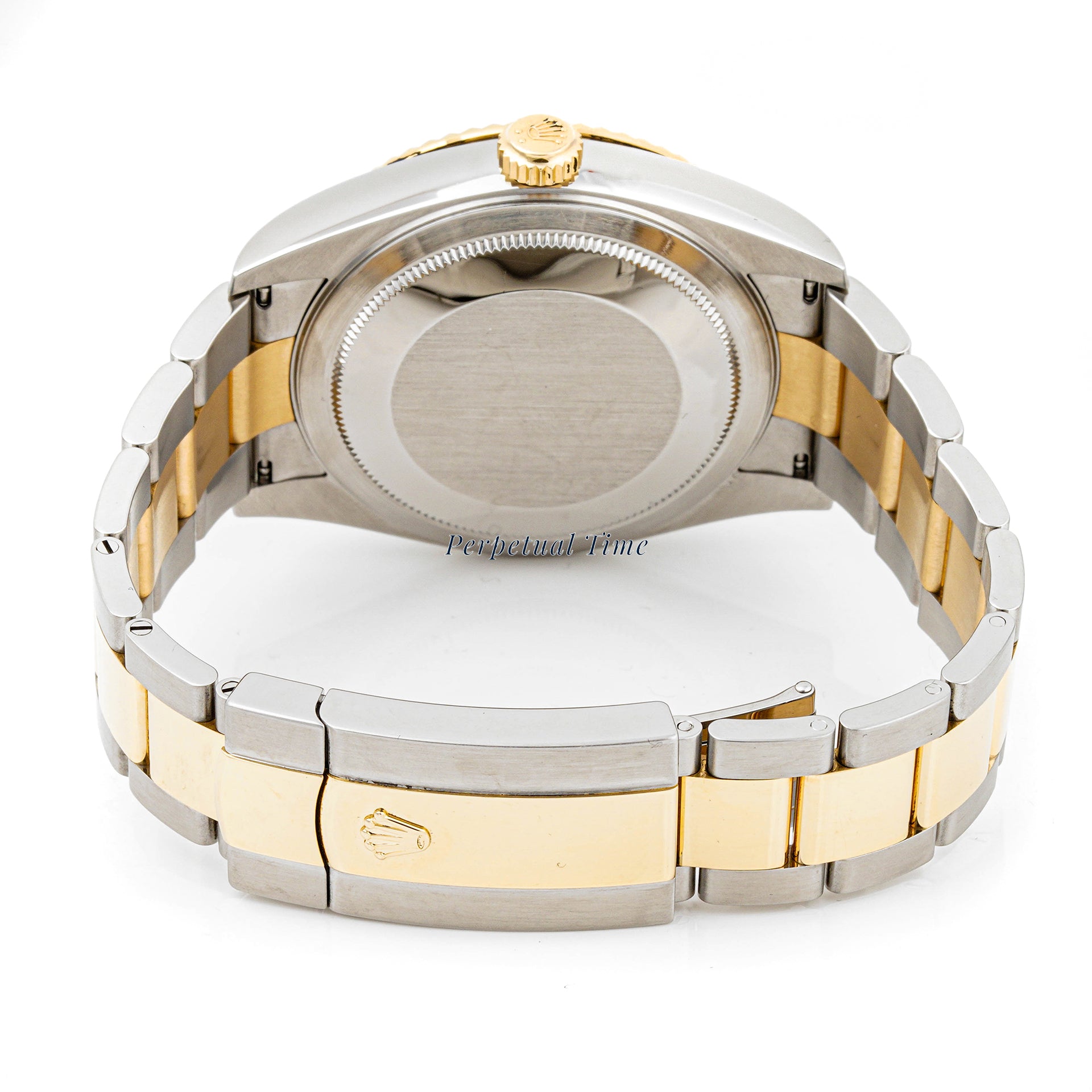 Rolex Sky-Dweller 42mm Stainless Steel & Yellow Gold 326933 Champagne Dial | Index hour markers, Fluted bezel