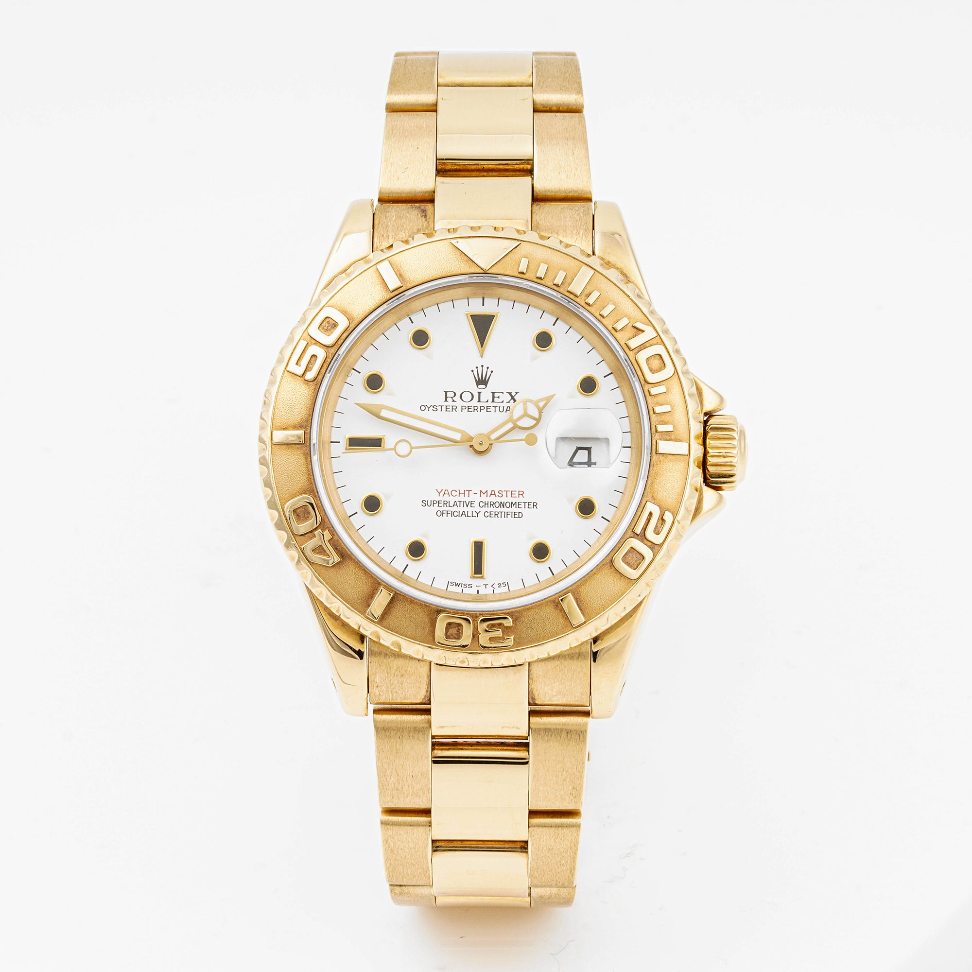 Rolex Yacht-Master 40mm Yellow Gold 16628 White Dial |