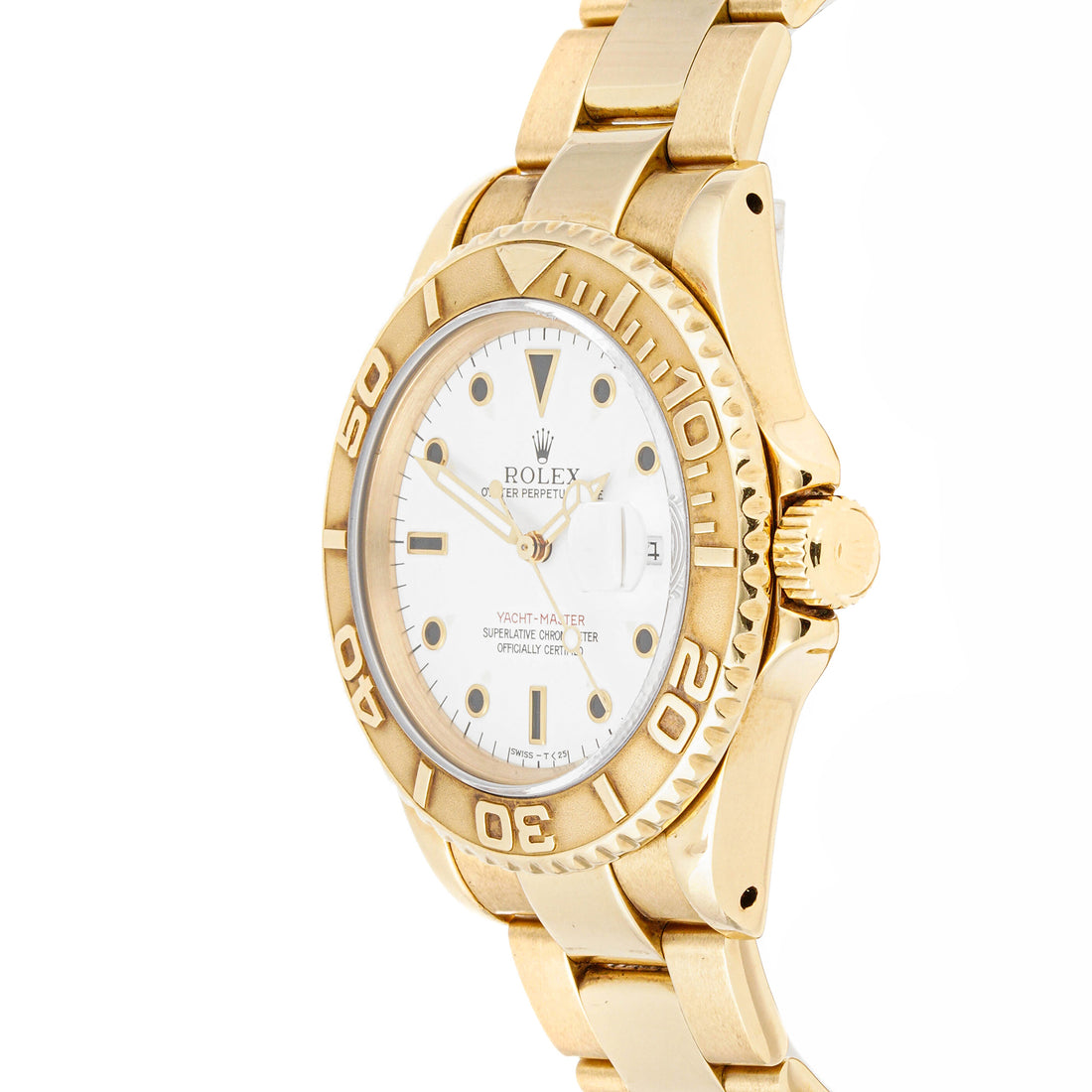 Rolex Yacht-Master 40mm Yellow Gold 16628 White Dial |