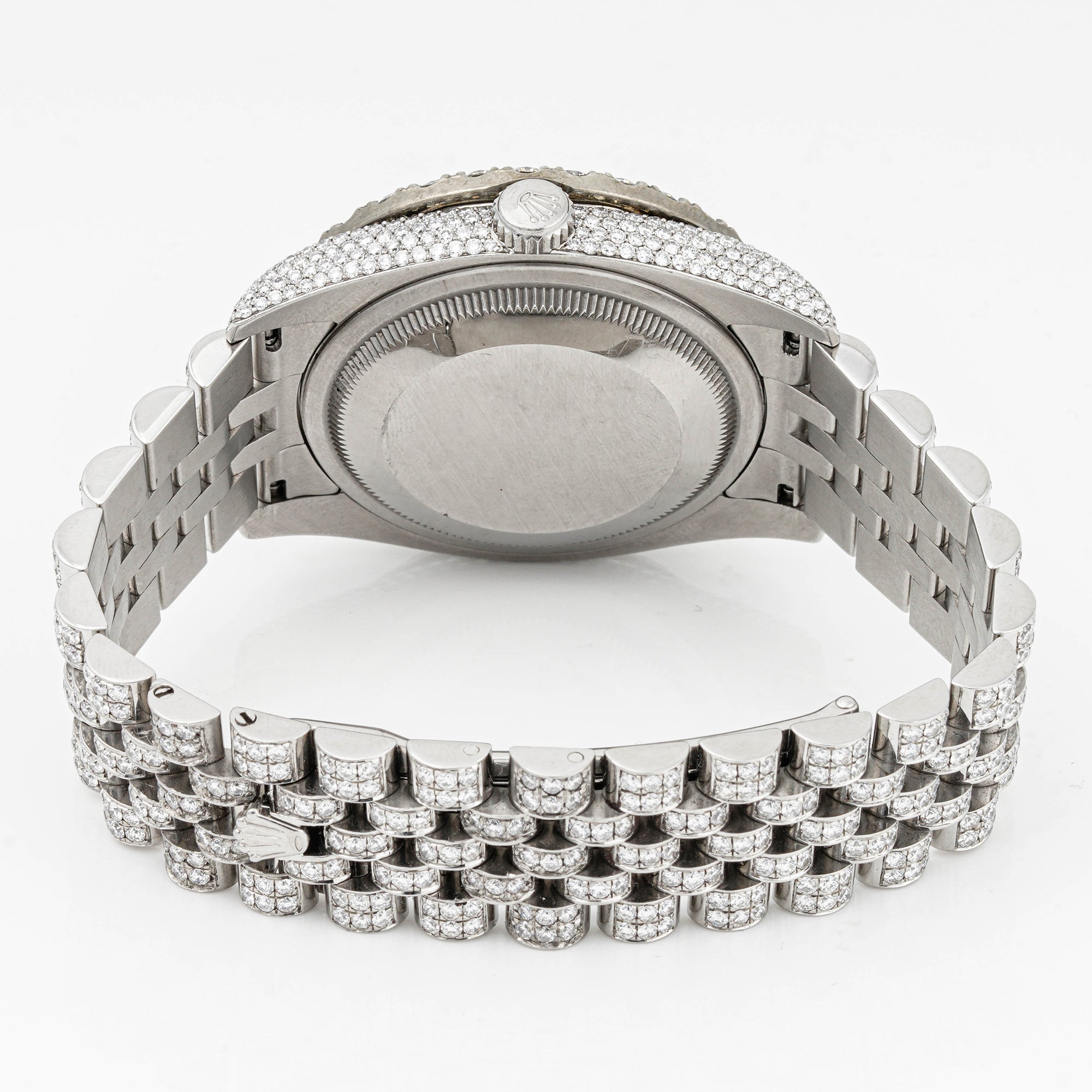 Rolex Datejust 36mm Stainless Steel & White Gold 116234 Pave Diamond  Dial | Index hour markers, w/ Full Pave Diamonds