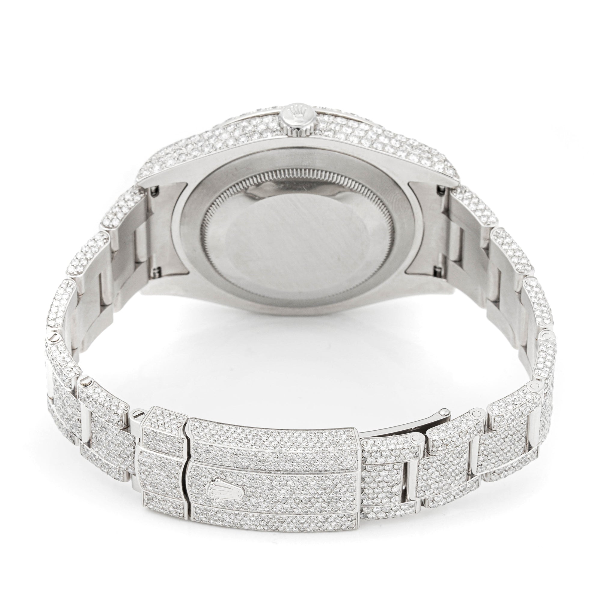 Rolex Datejust II 41 mm Stainless Steel 116300 Silver  Dial | Index hour markers, | Pave Diamond