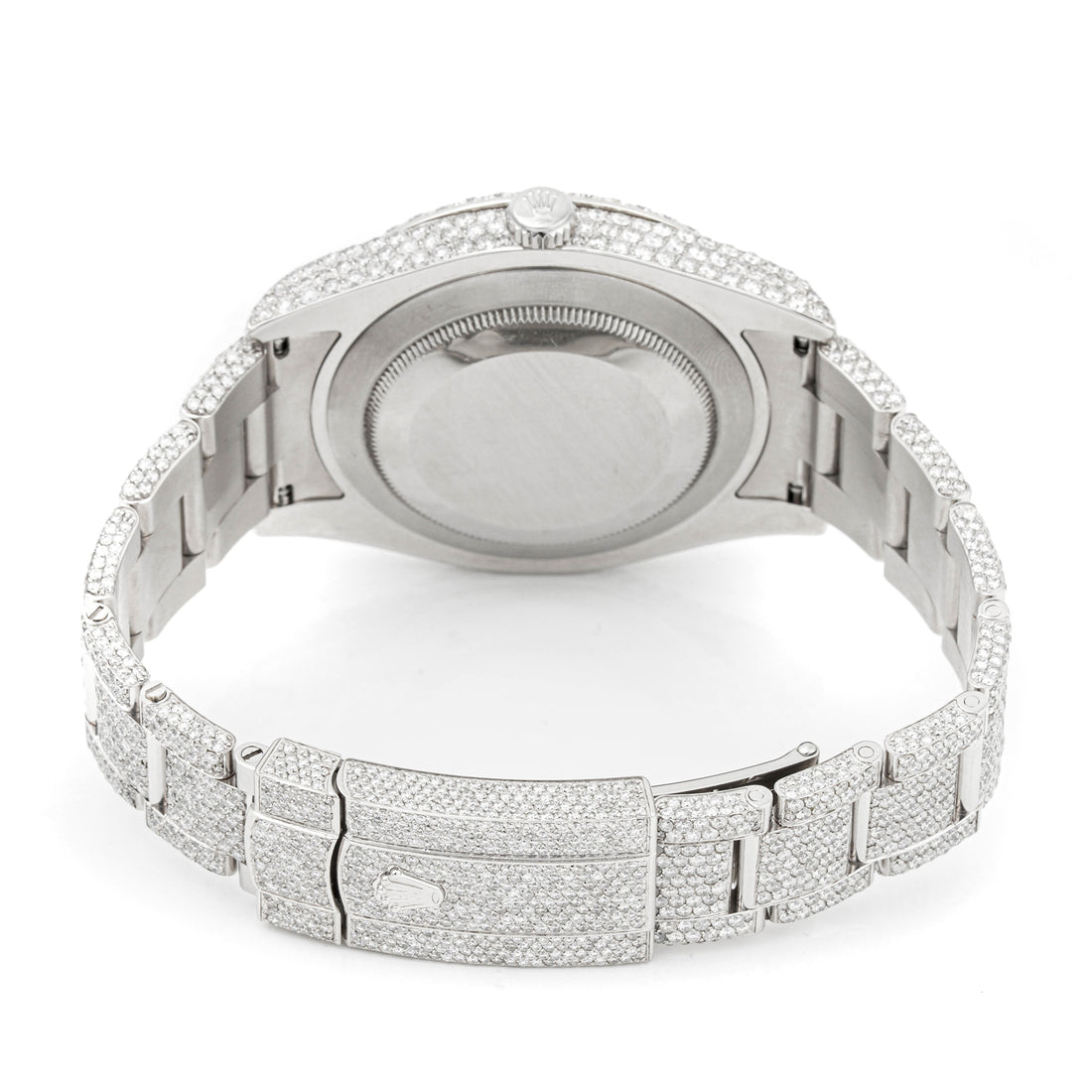 Rolex Datejust II 41 mm Stainless Steel 116300 Silver  Dial | Index hour markers, | Pave Diamond