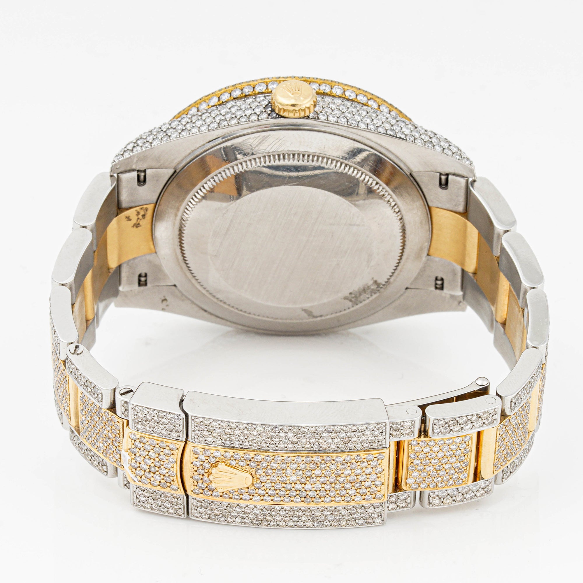 Rolex Datejust  41mm Stainless Steel & Yellow Gold 126333 Pave Diamond  Dial | Roman Numerals hour markers | Full Pave Diamond