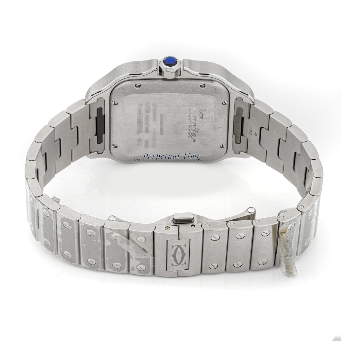 Cartier Santos 38 mm Stainless Steel 4072 Brown Dial | Roman Numerals hour markers, Smooth bezel