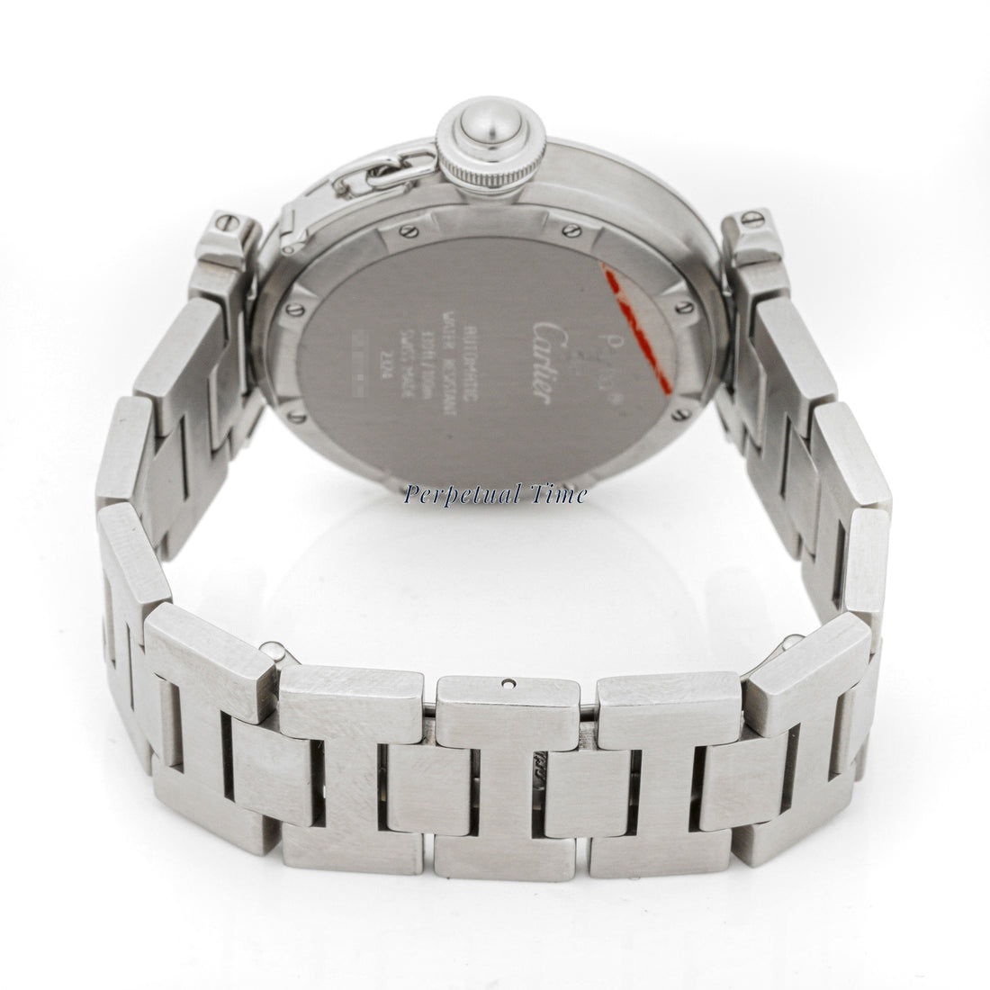 Cartier Pasha 35 mm Stainless Steel 2324 Pink Dial | Arabic Numerals hour markers