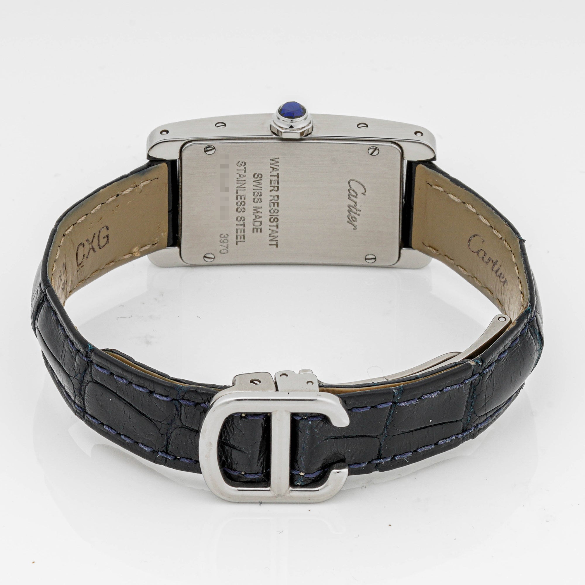 Cartier Tank Américaine 20 x 25 mm Stainless Steel 3970 Silver Dial | Roman Numerals hour markers