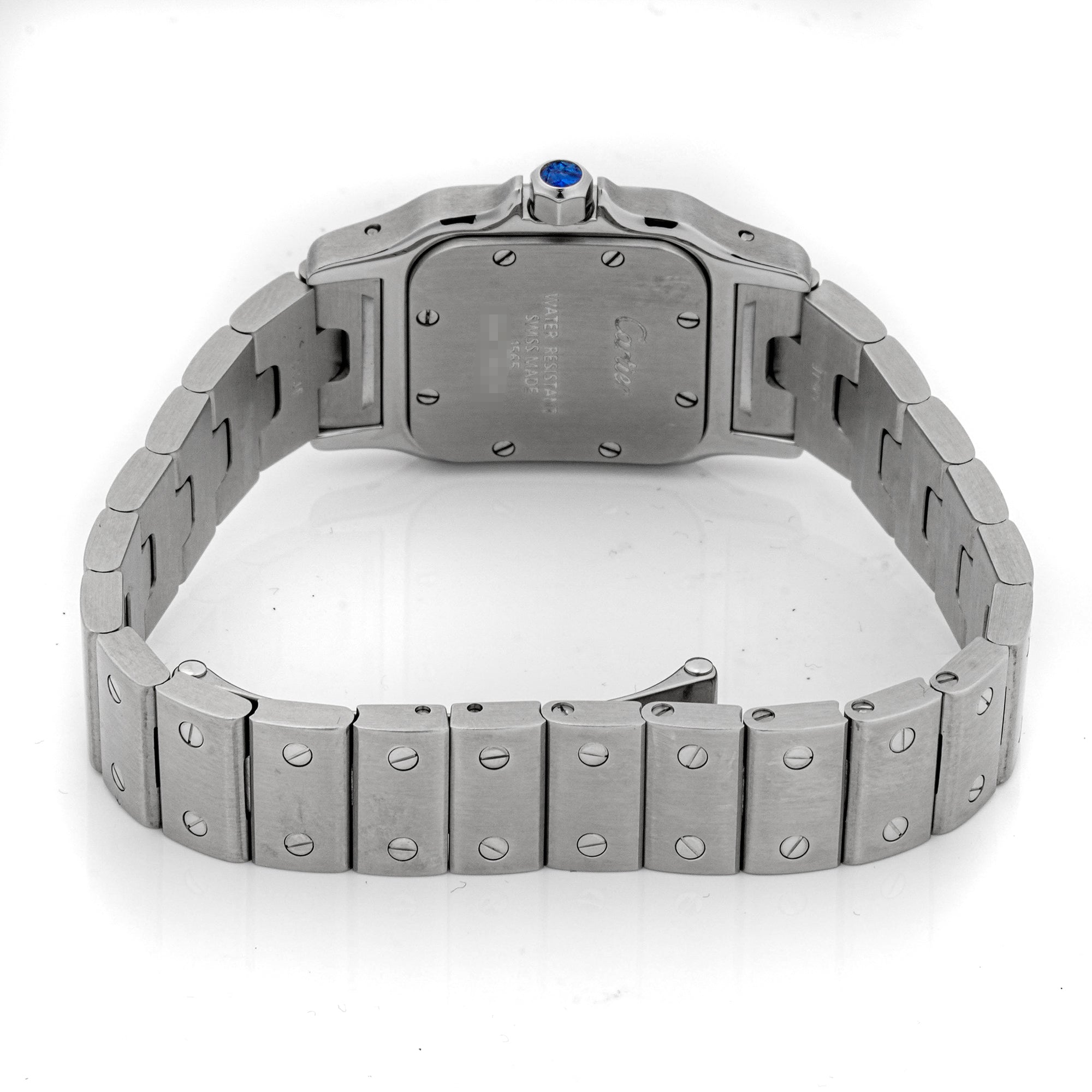 Cartier Santos Galbée 24 mm Stainless Steel 1565 Off-white  Dial | Roman Numerals hour markers, Screw Set bezel