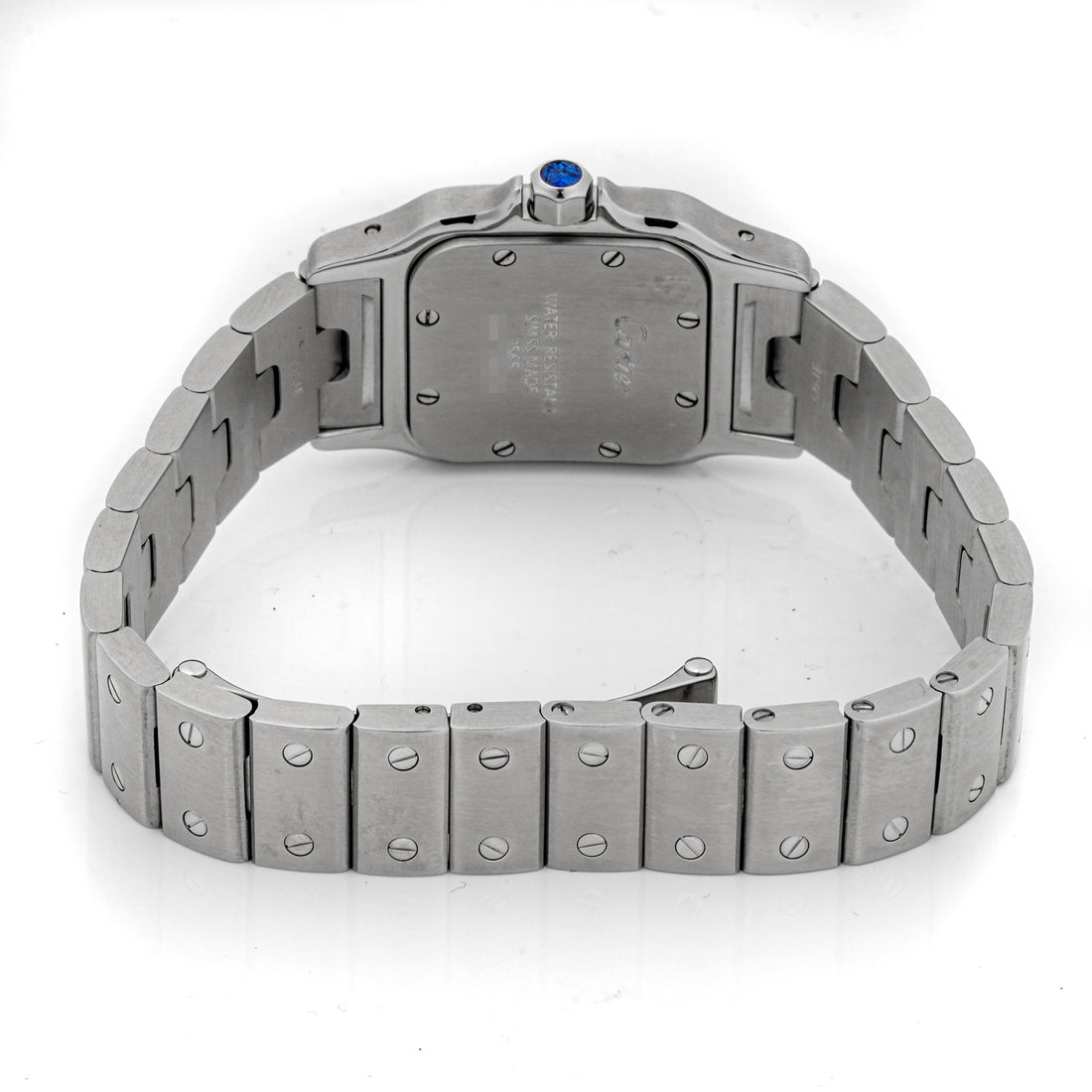 Cartier Santos Galbée 24 mm Stainless Steel 1565 Off-white  Dial | Roman Numerals hour markers, Screw Set bezel