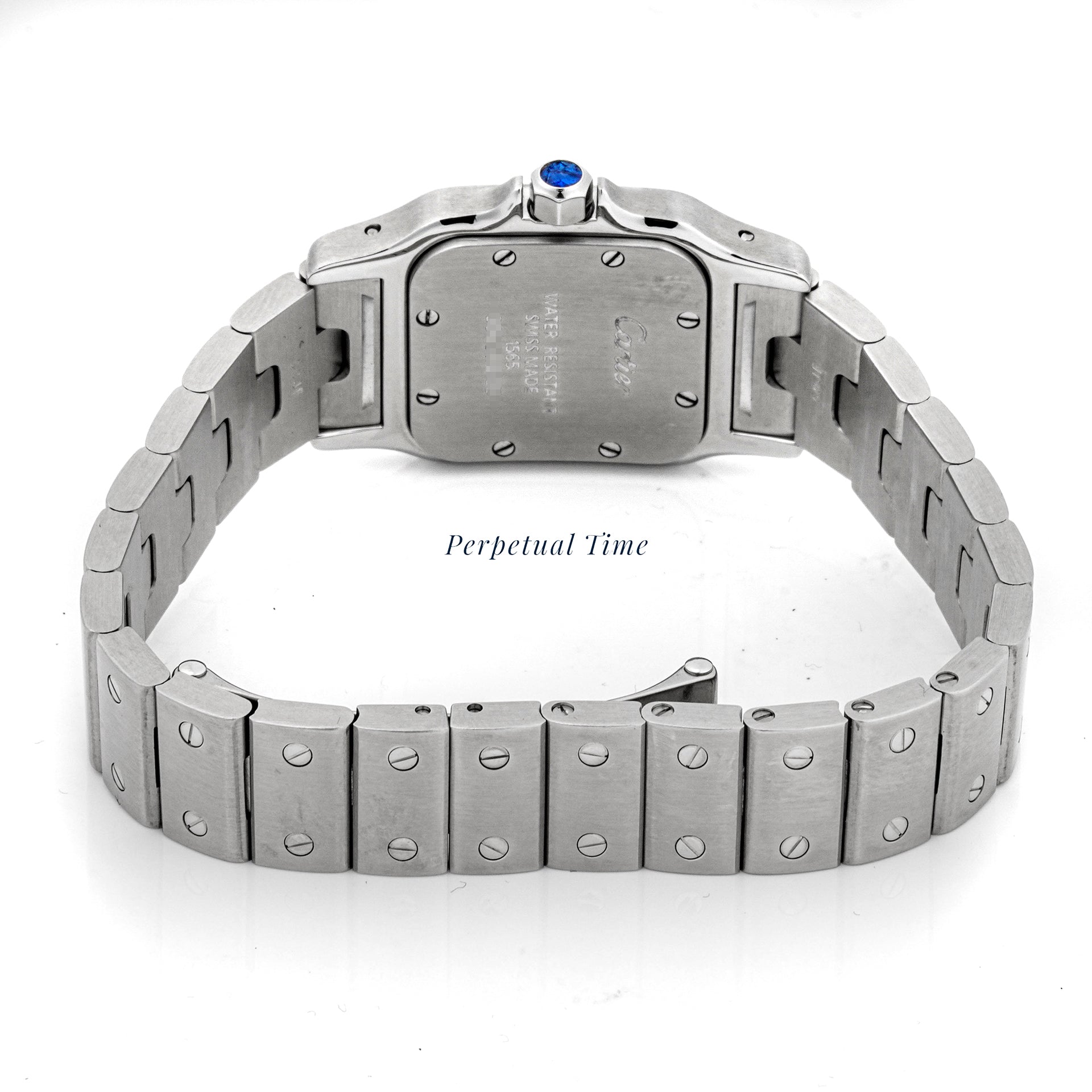 Cartier Santos Galbée 24 mm Stainless Steel 1565 Off-white  Dial | Roman Numerals hour markers, Screw Set bezel
