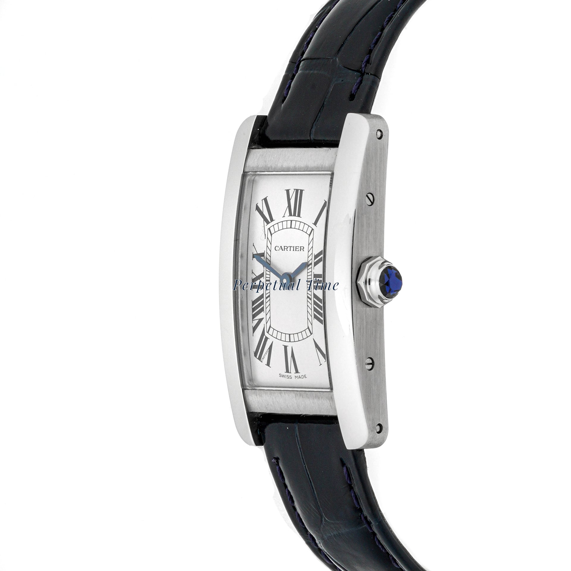 Cartier Tank Américaine 34.8 x 19 mm Stainless Steel 4274 Silver  Dial | Roman Numerals hour markers, Smooth bezel