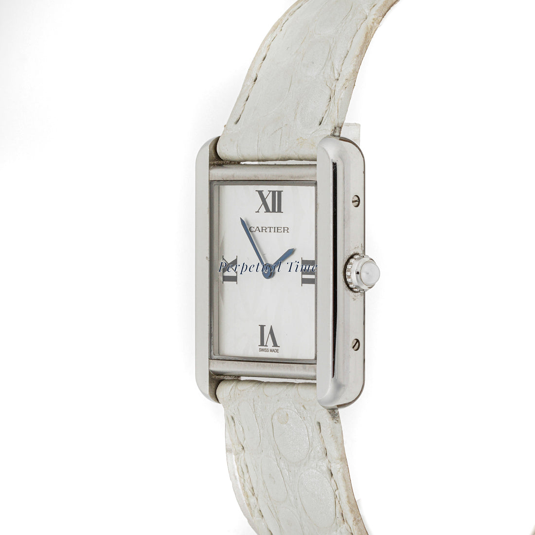 Cartier Tank Solo 24 x 31 mm Stainless Steel 2716 Silver  Dial | Roman Numerals hour markers, Smooth bezel