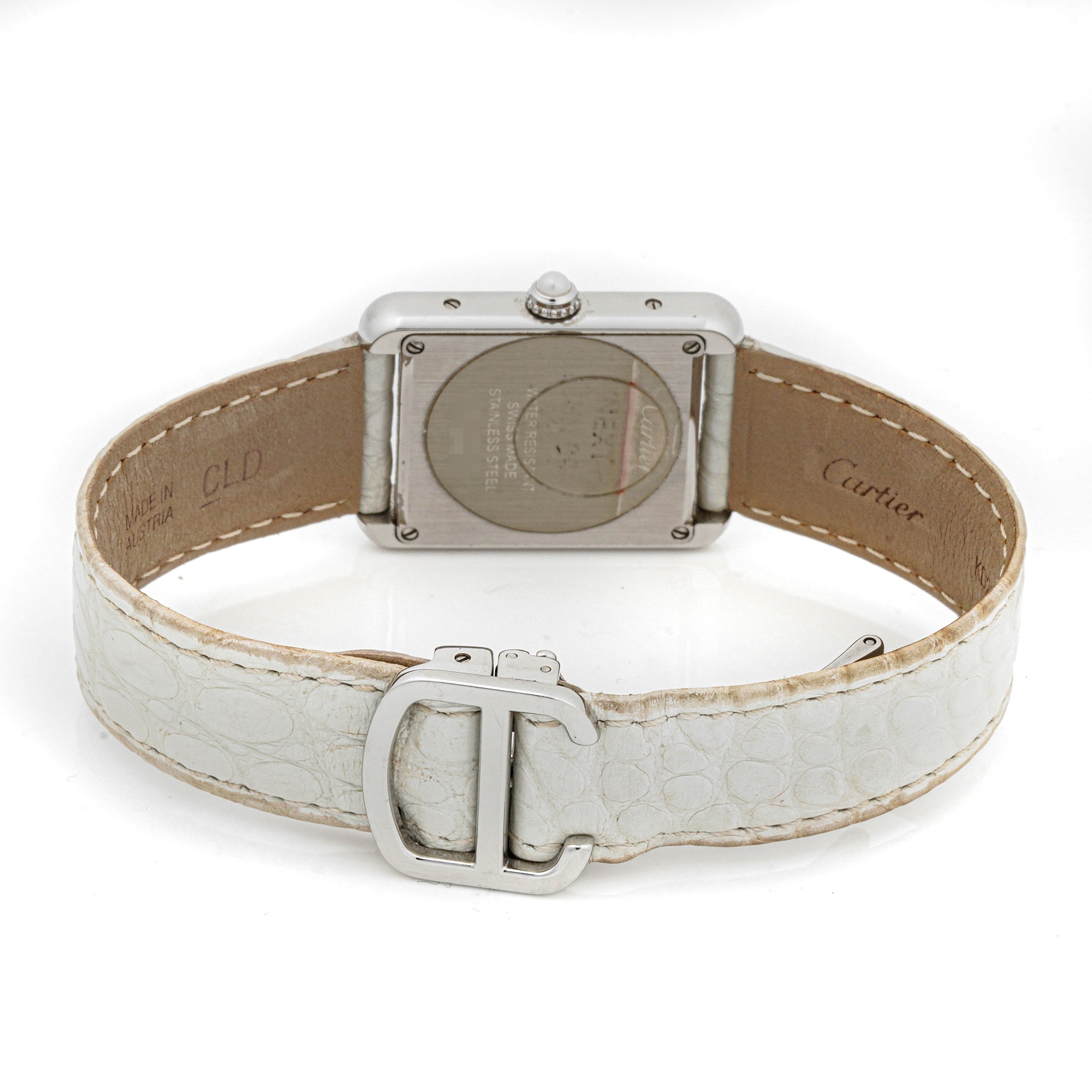 Cartier Tank Solo 24 x 31 mm Stainless Steel 2716 Silver  Dial | Roman Numerals hour markers, Smooth bezel