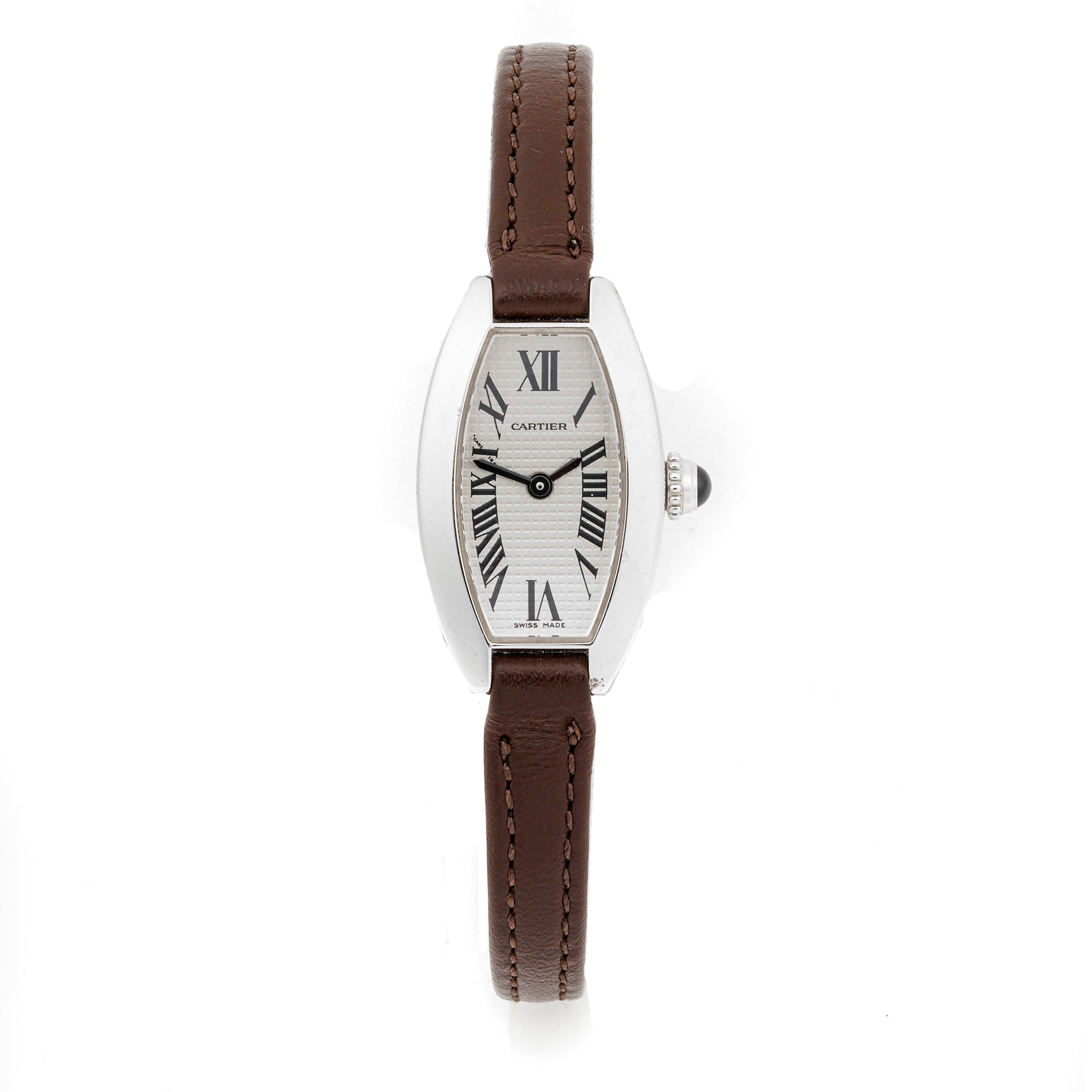 Cartier Mini Tonneau 16 mm x 27 mm White Gold 2545 Off-white  Dial | Roman Numerals hour markers