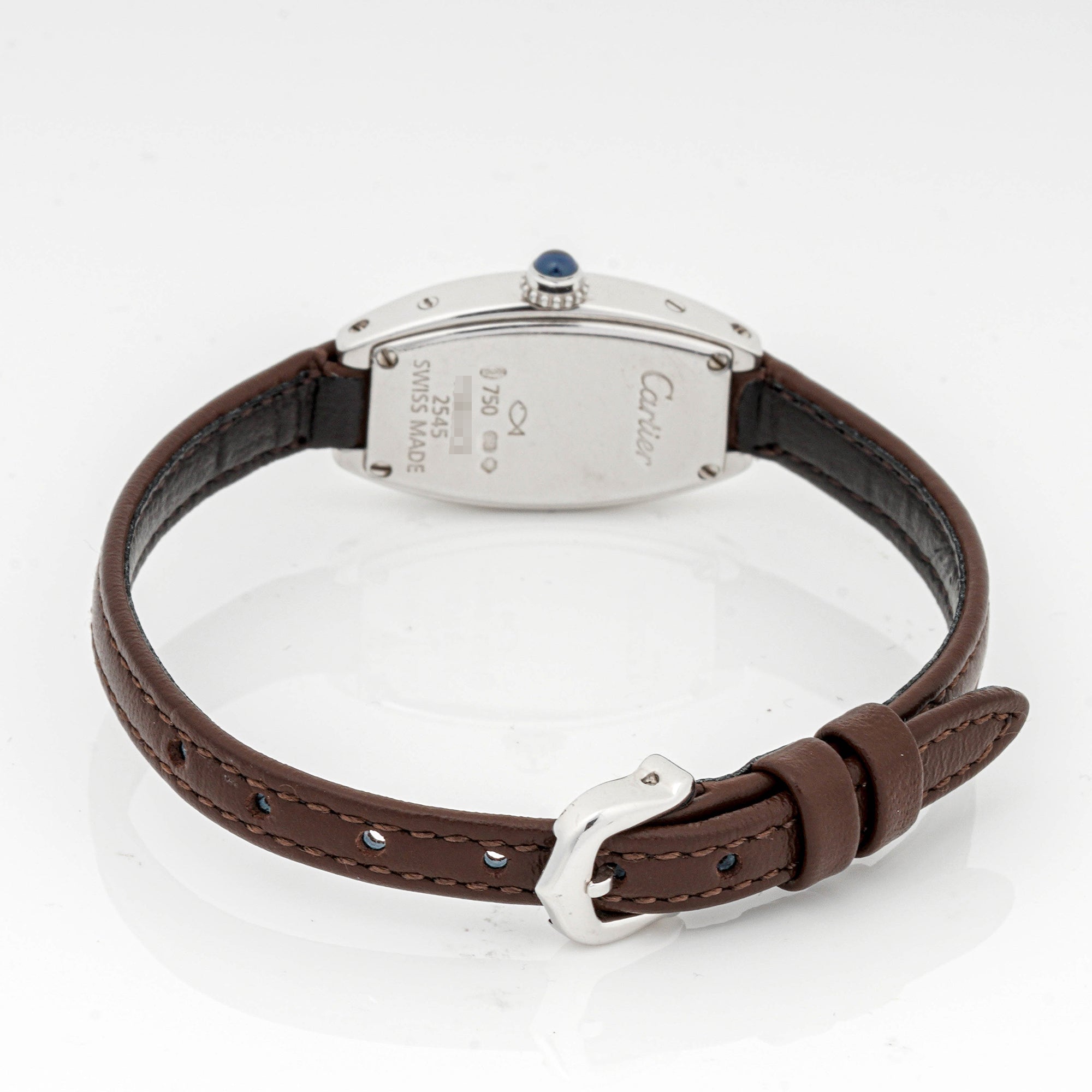 Cartier Mini Tonneau 16 mm x 27 mm White Gold 2545 Off-white  Dial | Roman Numerals hour markers