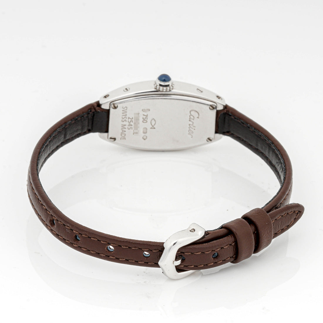 Cartier Mini Tonneau 16 mm x 27 mm White Gold 2545 Off-white  Dial | Roman Numerals hour markers