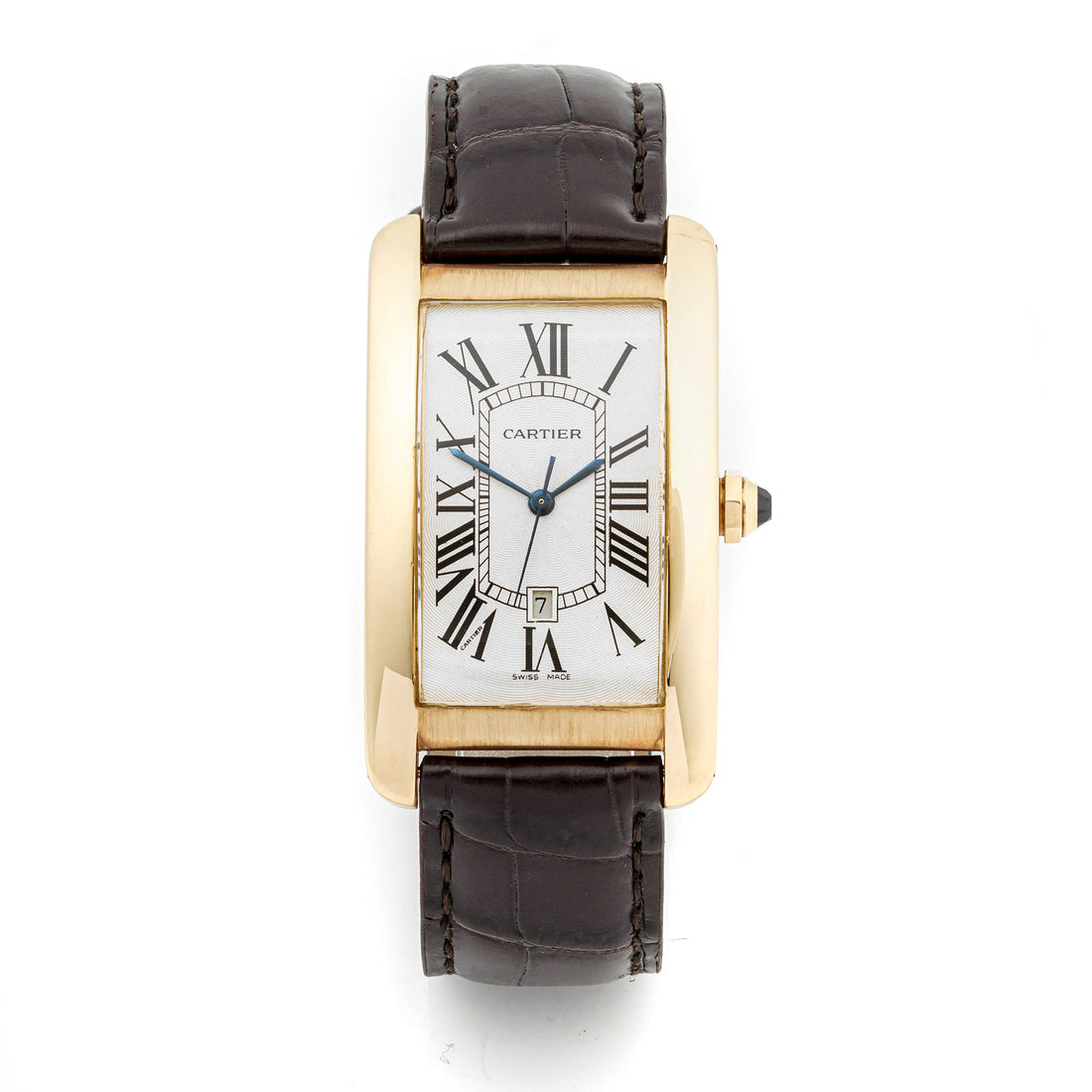 Cartier Tank Américaine 27 x 45 mm Yellow Gold 1740 Off-white  Dial | Roman Numerals hour markers