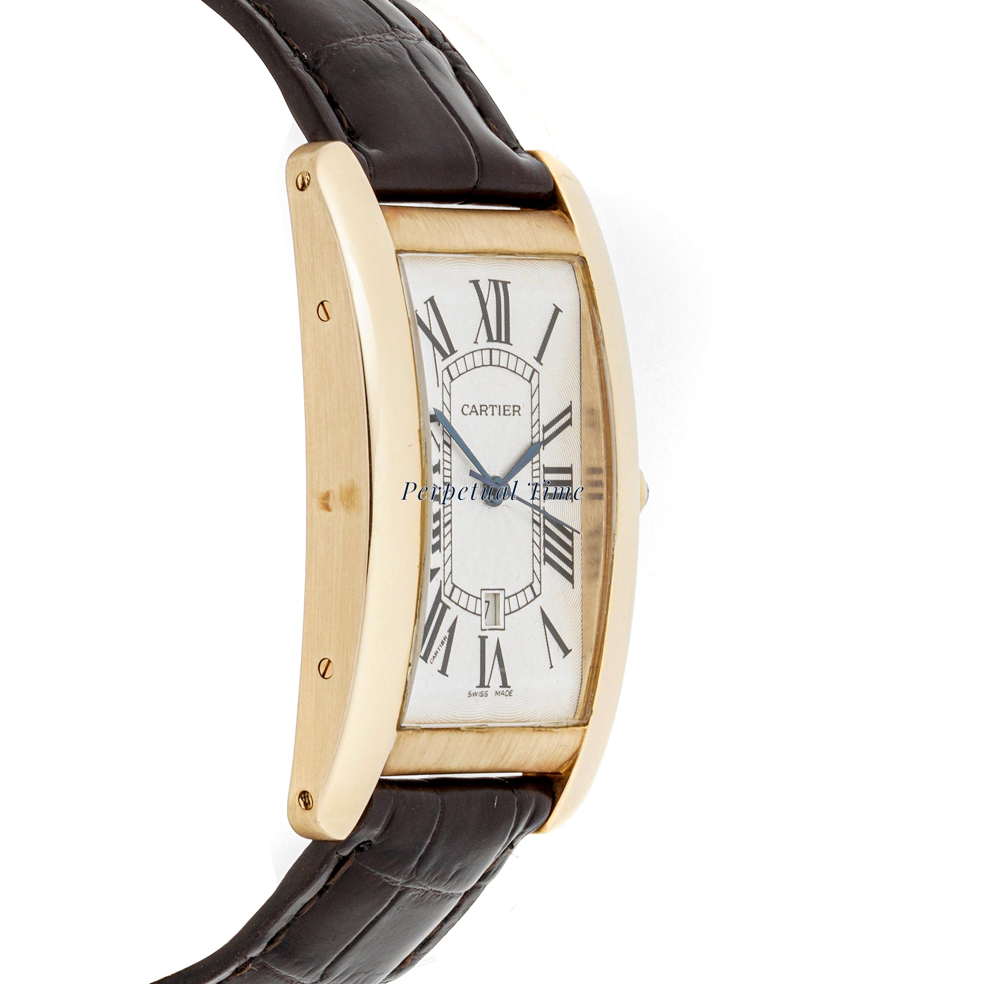Cartier Tank Américaine 27 x 45 mm Yellow Gold 1740 Off-white  Dial | Roman Numerals hour markers