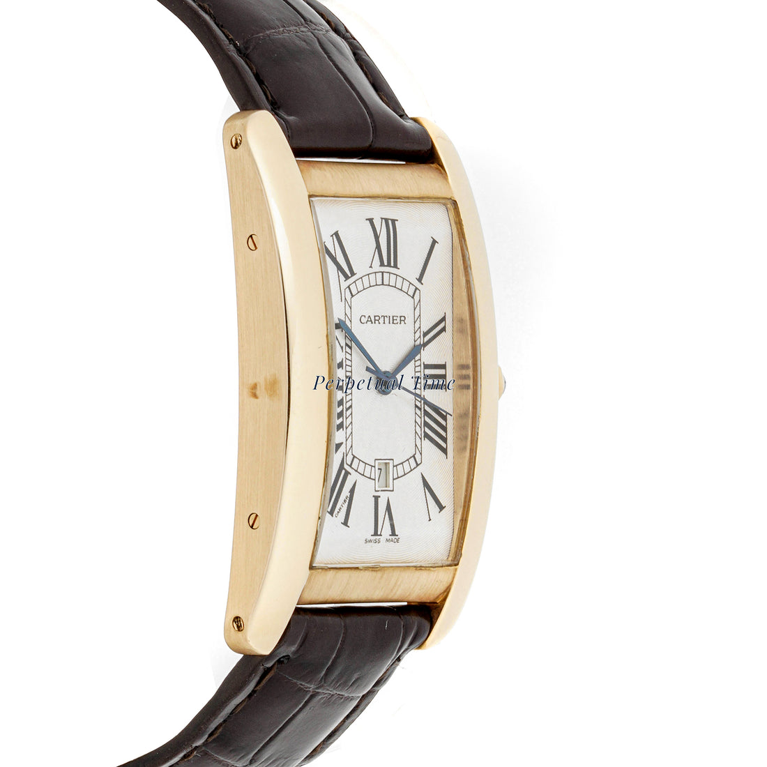 Cartier Tank Américaine 27 x 45 mm Yellow Gold 1740 Off-white  Dial | Roman Numerals hour markers