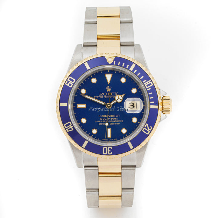 Rolex Submariner 40mm Yellow Gold & Stainless Steel 16613LB Blue Dial | Blue bezel | Oyster band