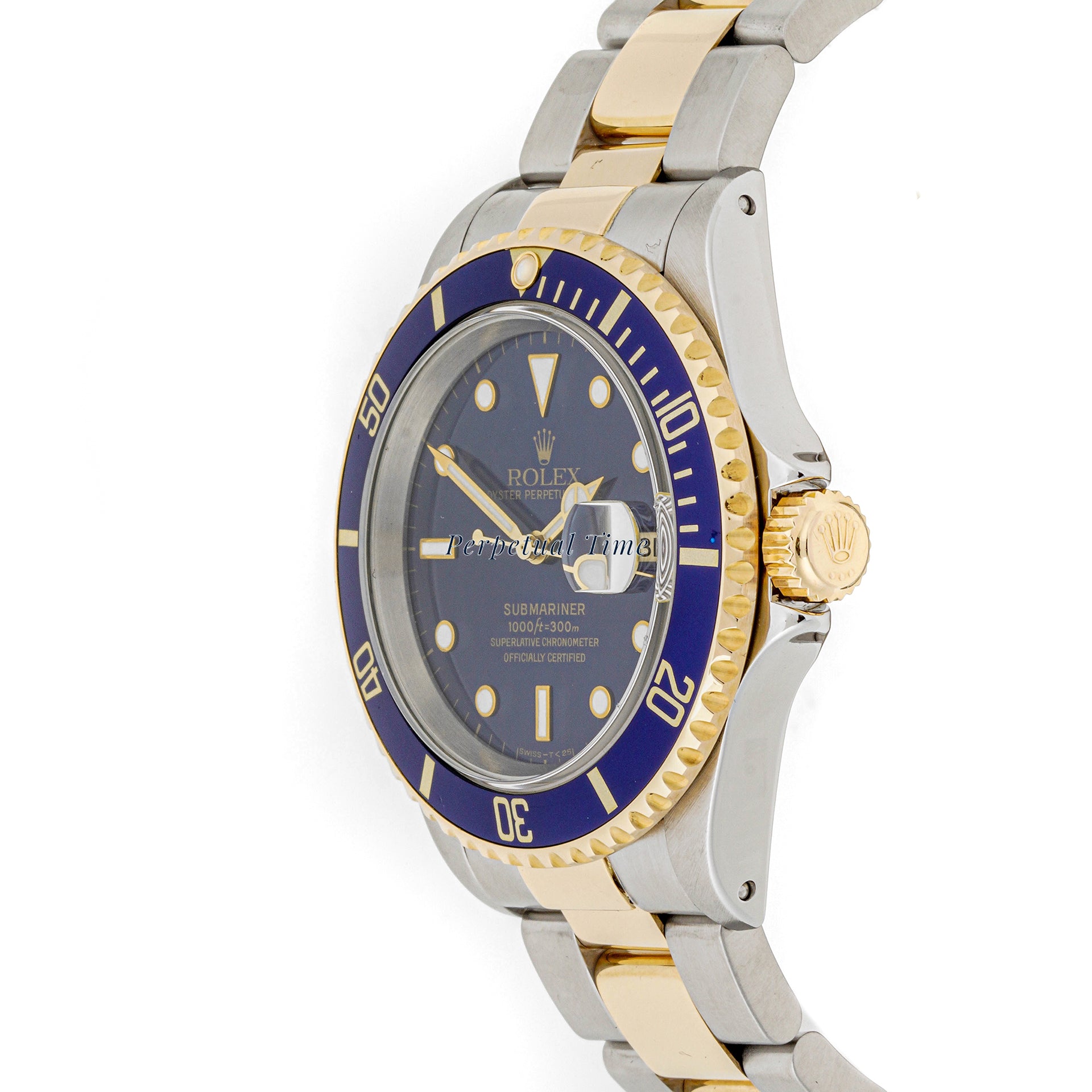 Rolex Submariner Blue Dial on Oyster band 16613Lb Papers