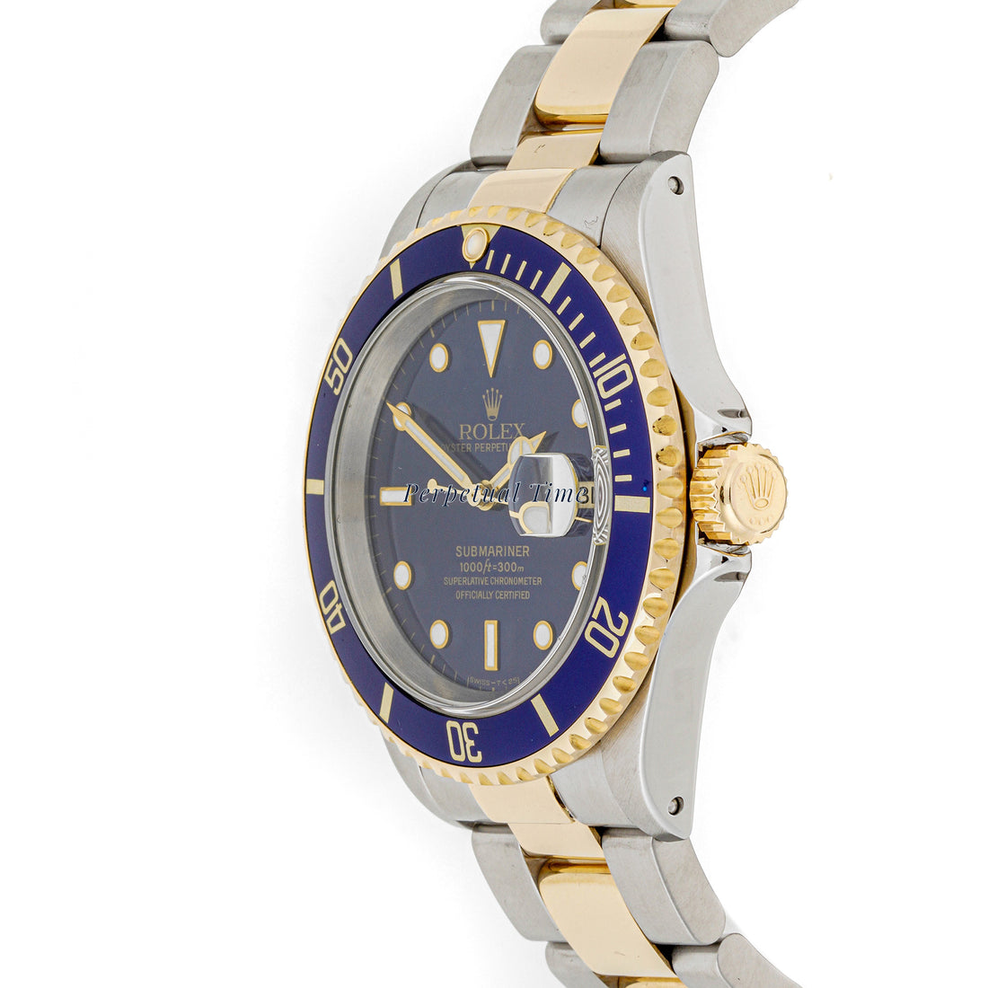 Rolex Submariner Blue Dial on Oyster band 16613Lb Papers