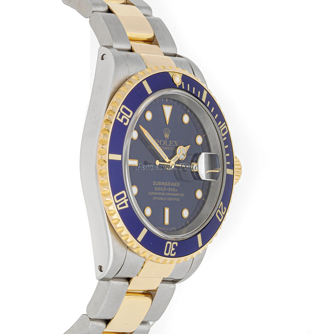 Rolex Submariner Blue Dial on Oyster 16613Lb Papers