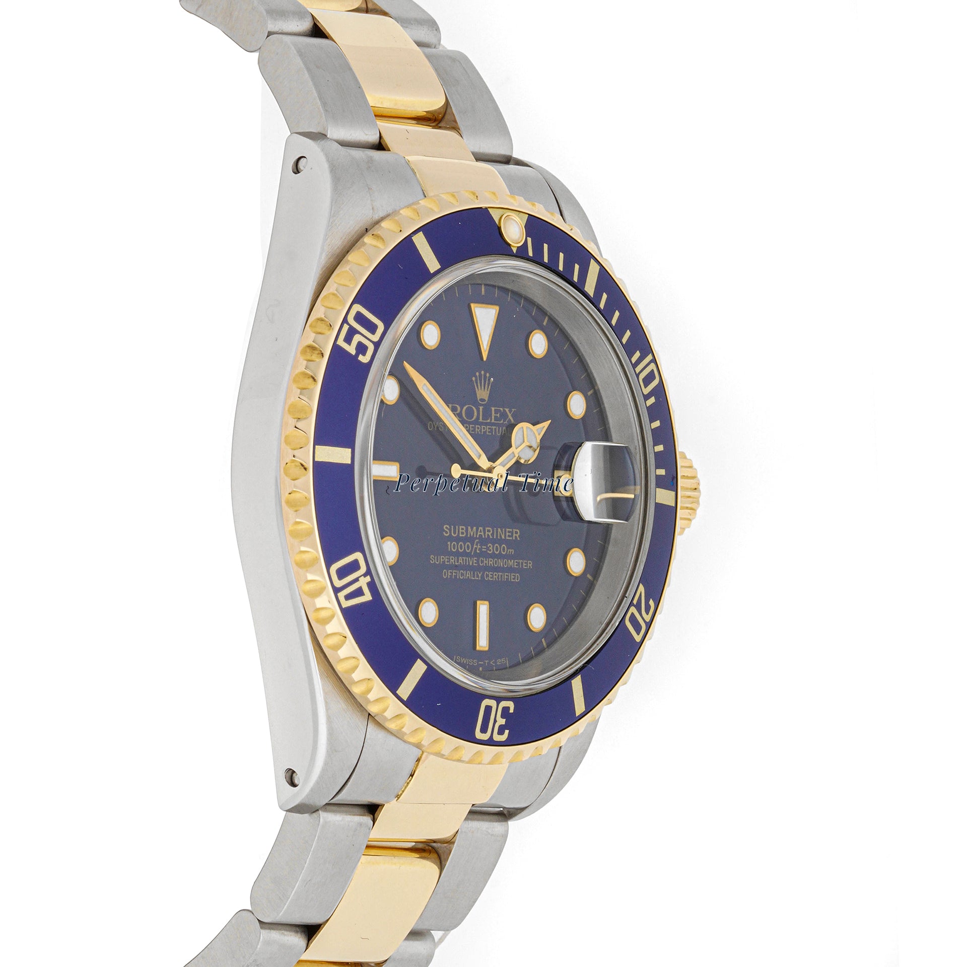 Rolex Submariner Blue Dial on Oyster band 16613Lb Papers