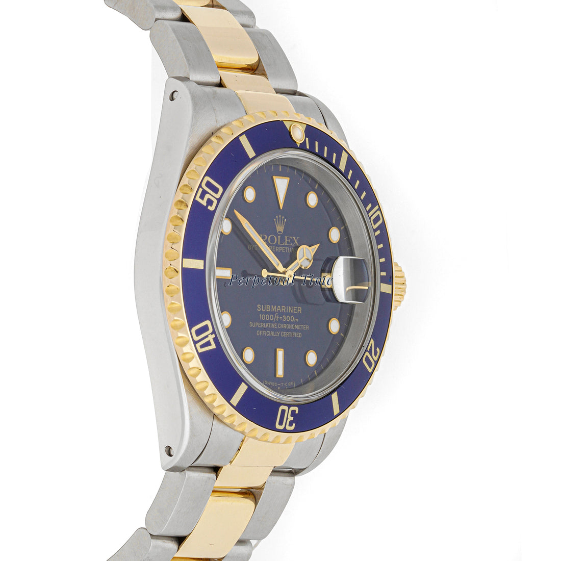 Rolex Submariner Blue Dial on Oyster band 16613Lb Papers