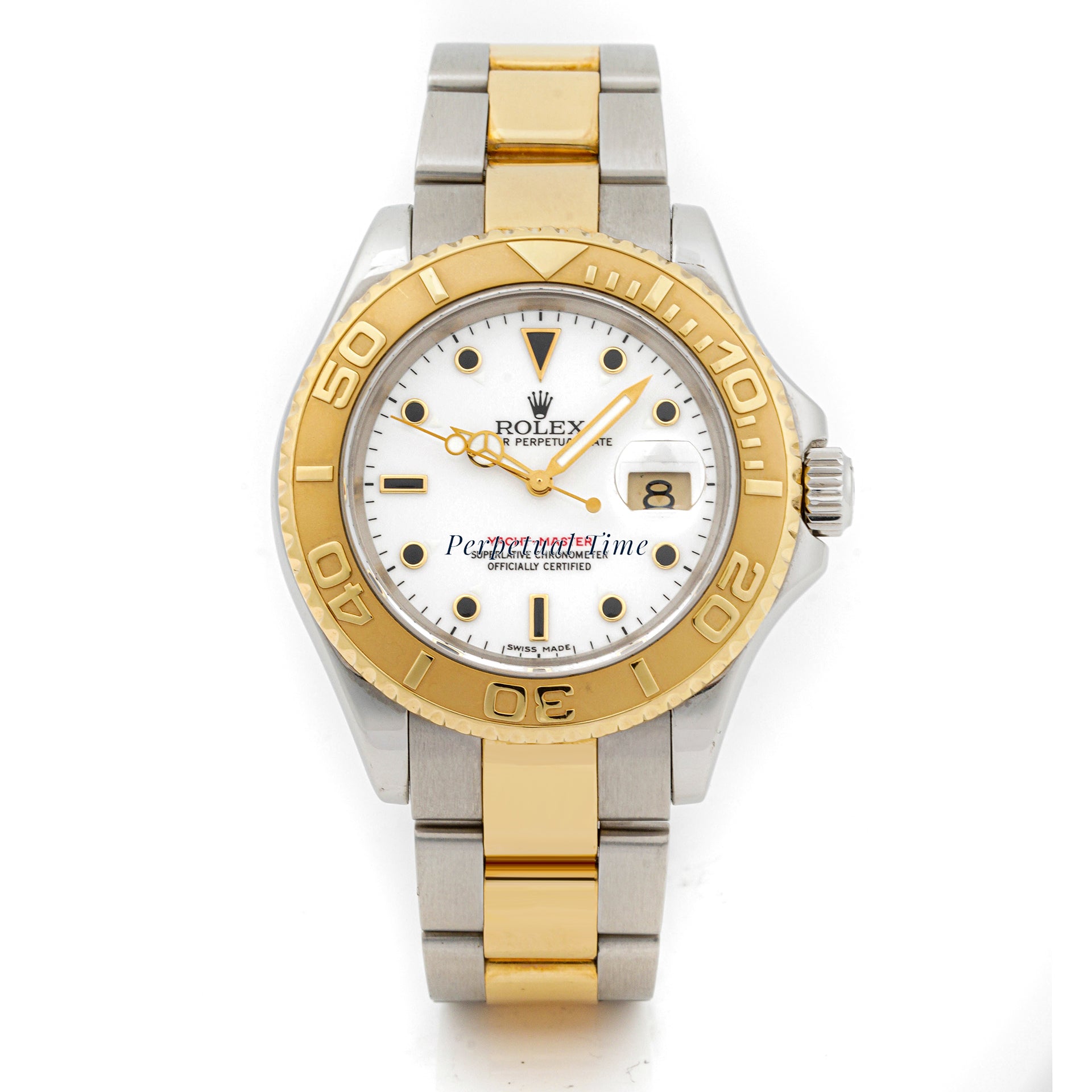 Rolex Yacht-Master 40mm Yellow Gold & Stainless Steel 16623 White Dial | Yellow gold bezel| Oyster band