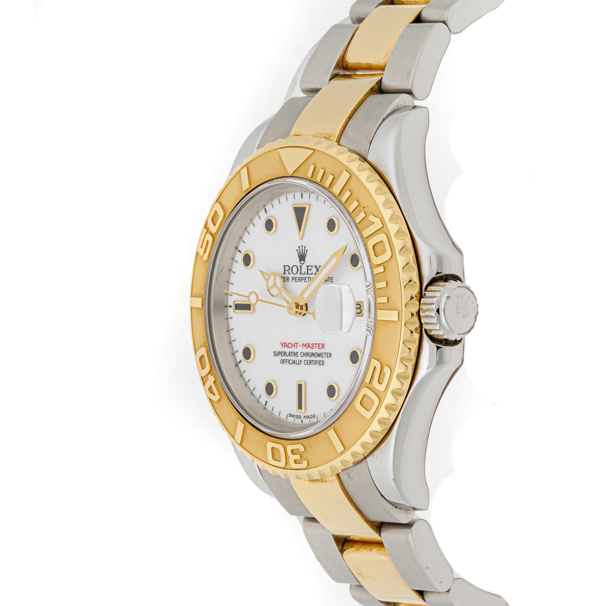 Rolex Yacht-Master 40mm Yellow Gold & Stainless Steel 16623 White Dial | Yellow gold bezel| Oyster band