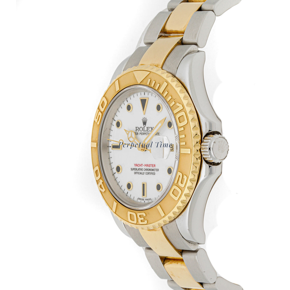 Rolex Yacht-Master 40mm Yellow Gold & Stainless Steel 16623 White Dial | Yellow gold bezel| Oyster band