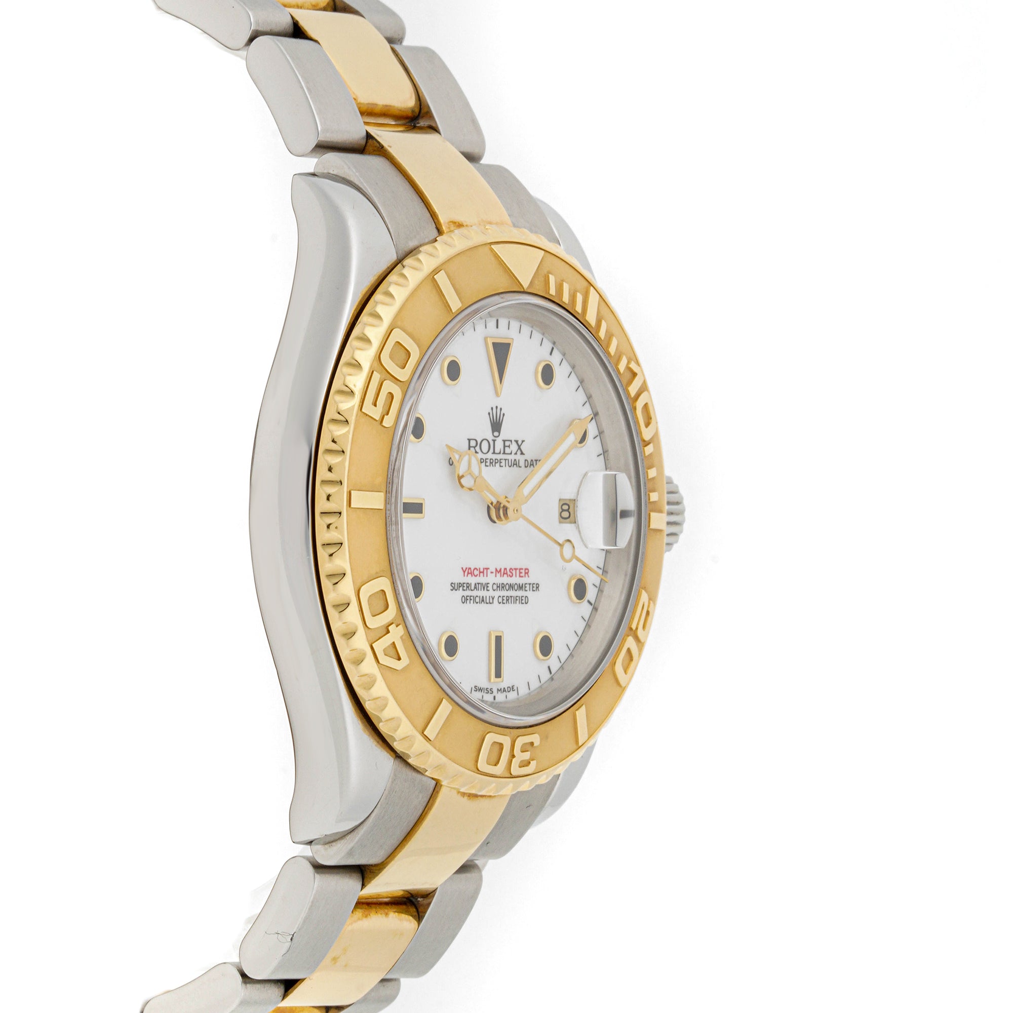 Rolex Yacht-Master 40mm Yellow Gold & Stainless Steel 16623 White Dial | Yellow gold bezel| Oyster band