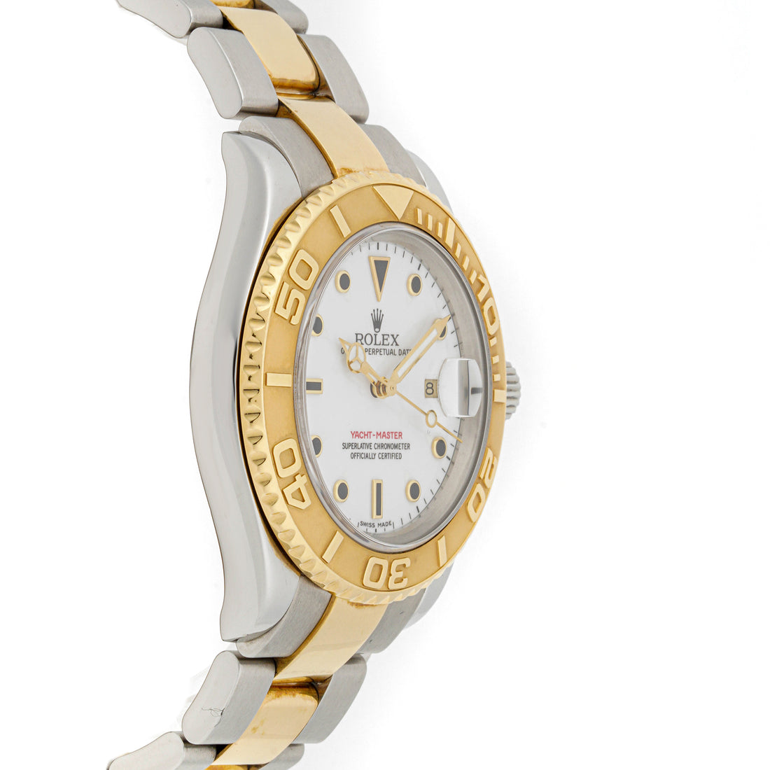 Rolex Yacht-Master 40mm Yellow Gold & Stainless Steel 16623 White Dial | Yellow gold bezel| Oyster band