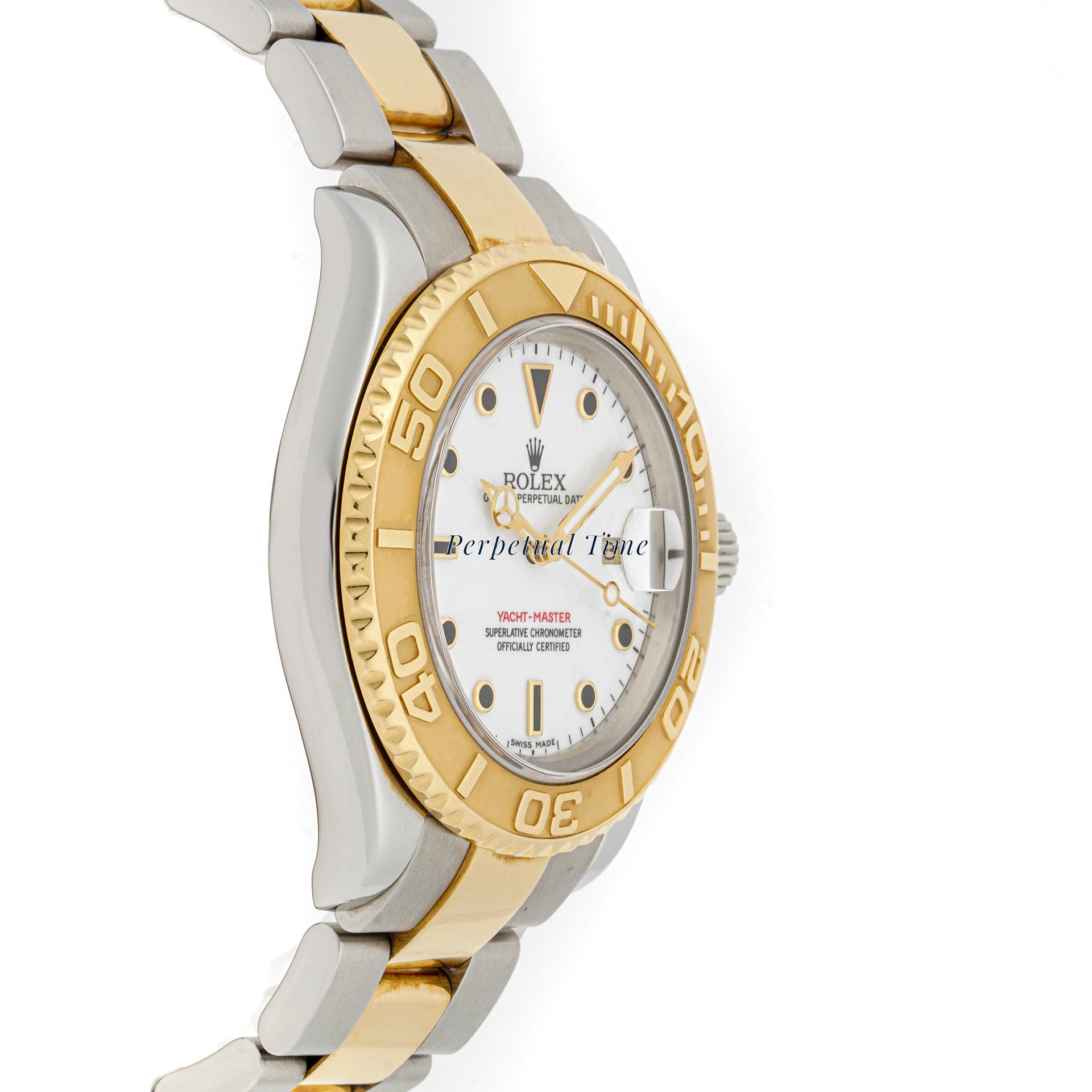 Rolex Yacht-Master 40mm Yellow Gold & Stainless Steel 16623 White Dial | Yellow gold bezel| Oyster band