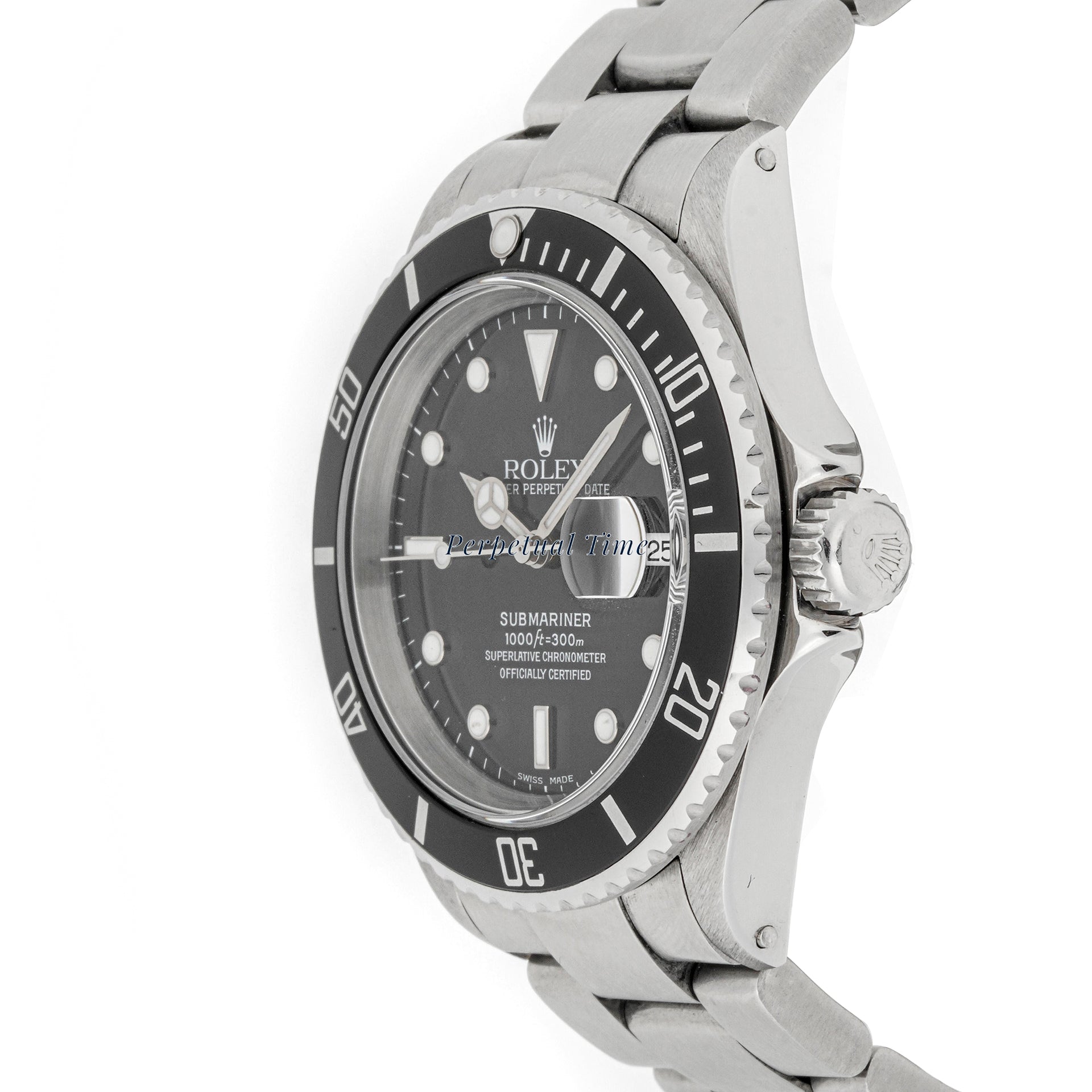 Rolex Submariner Black Dial on Oyster band 16610