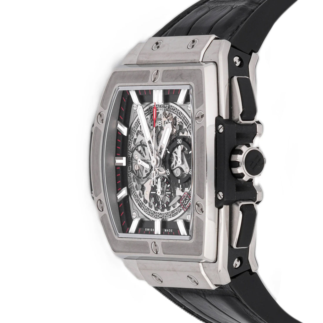 HUBLOT SPIRIT OF BIG BANG TITANIUM | SKELETON DIAL | LEATHER STRAP|