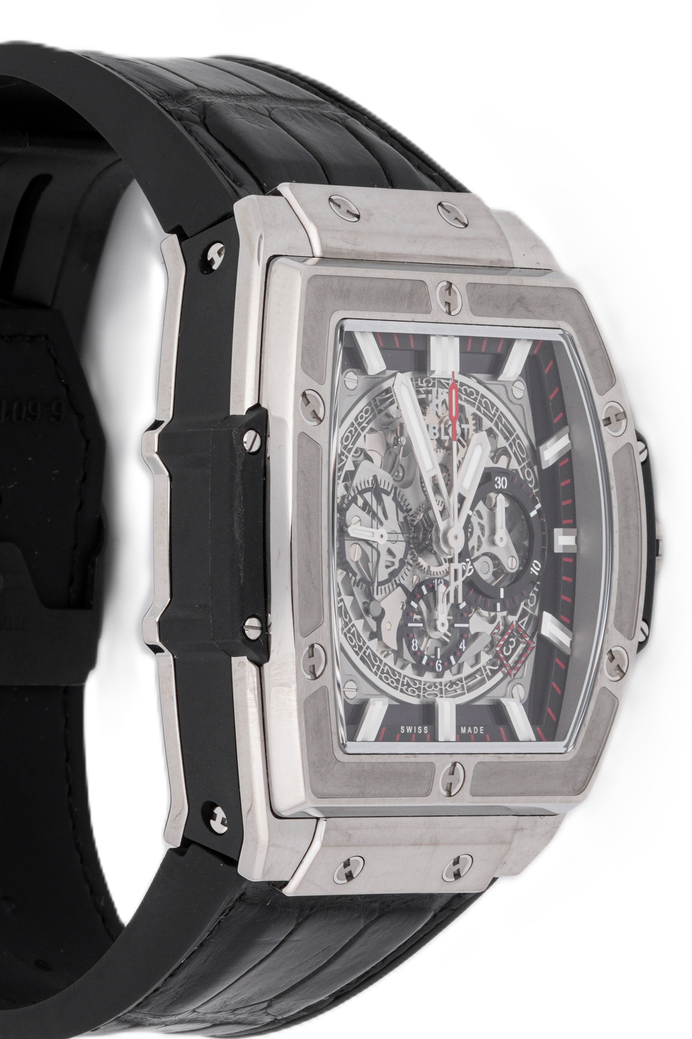 HUBLOT SPIRIT OF BIG BANG TITANIUM | SKELETON DIAL | LEATHER STRAP|